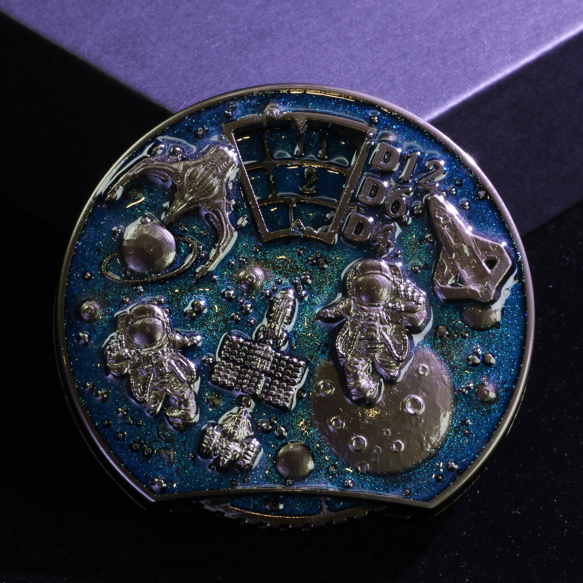 Astronaut 7 in 1 Roulette Metal DND Dice Fidget Spinner Gyroid Dice - Dice of Dragons