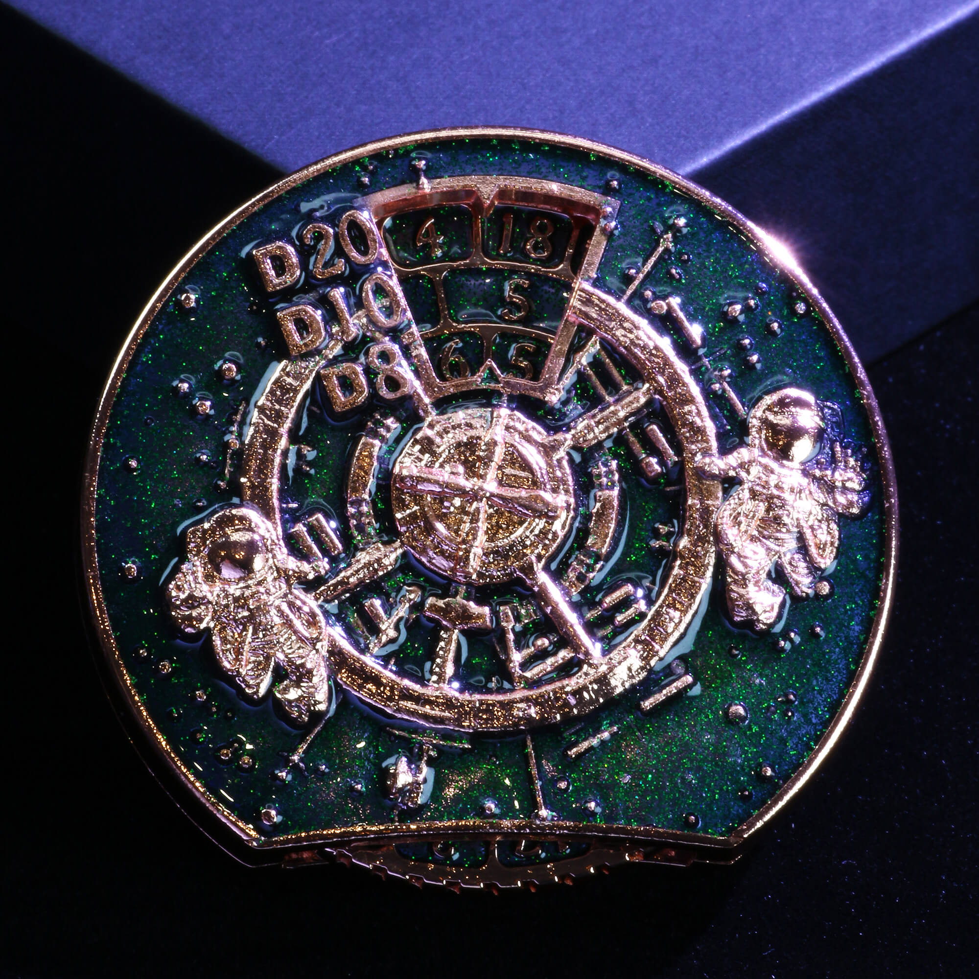 Astronaut 7 in 1 Roulette Metal DND Dice Fidget Spinner Gyroid Dice - Dice of Dragons