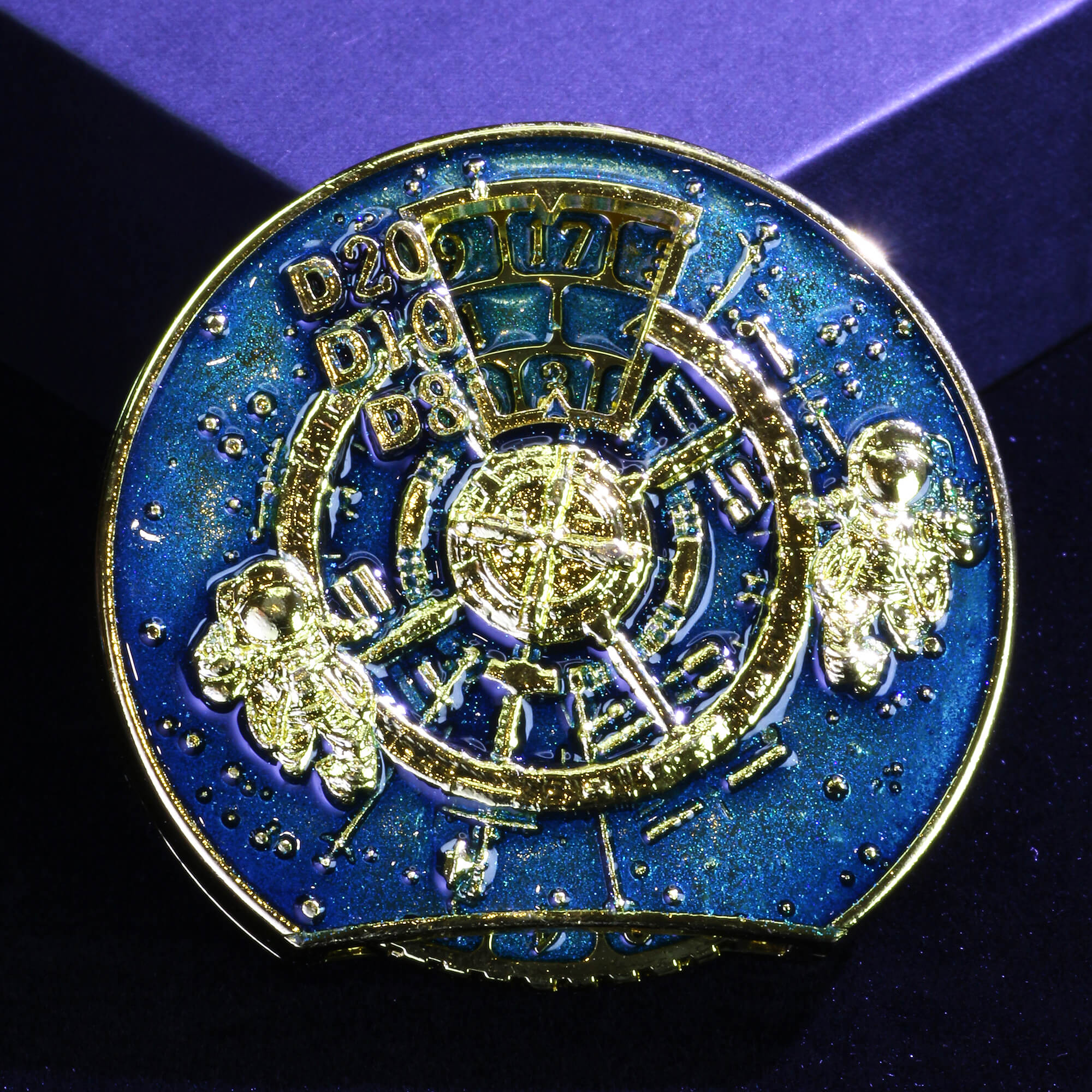 Astronaut 7 in 1 Roulette Metal DND Dice Fidget Spinner Gyroid Dice - Dice of Dragons