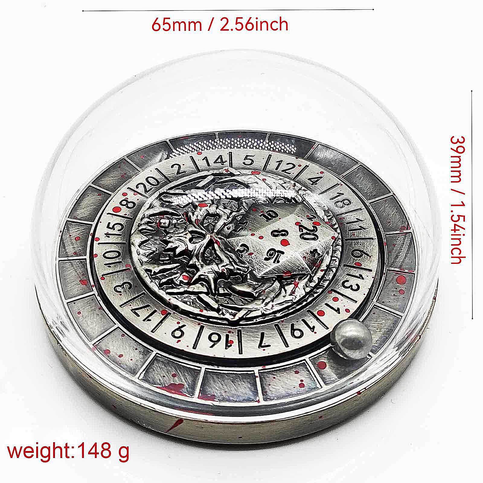 Ball Bearing Metal DnD Roulette Wheel Dice D20 - Dice of Dragons