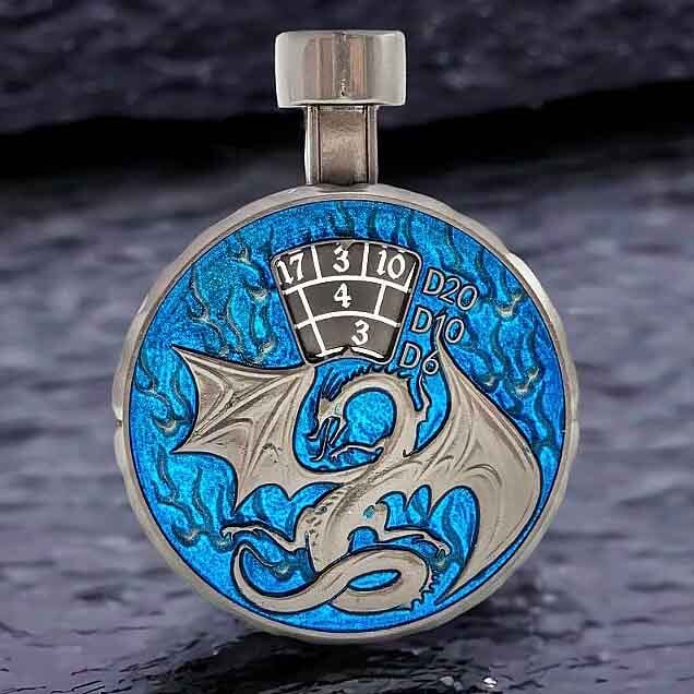 Cthulhu Wyvern 7 in 1 Button Presser Spinning DnD Metal Dice Bottle Roulette Game - Dice of Dragons