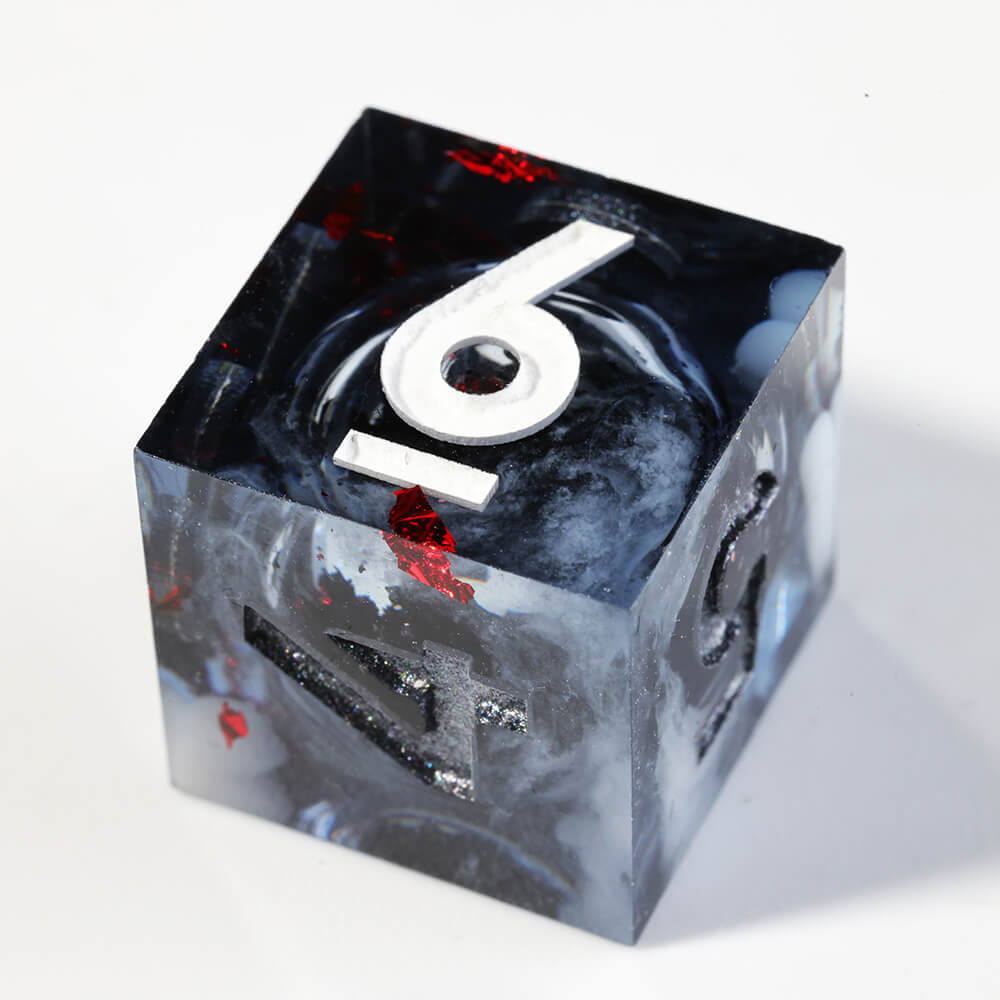 Bury Love Resin Polyhedral Liquid Core Dice Sets D&D - Dice of Dragons