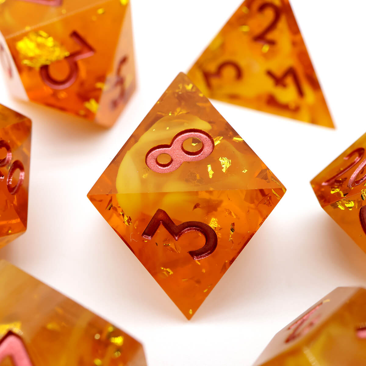 7-Piece Sharp Edge DND Dice Set - Dice of Dragons