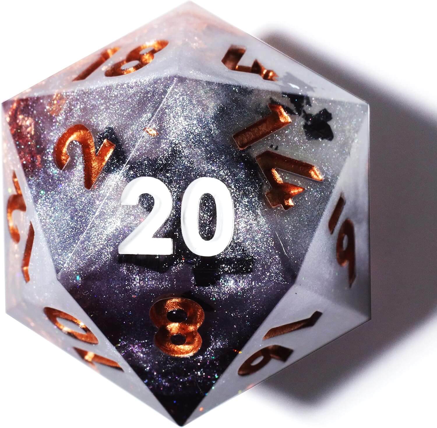 D&D 7-Piece Sharp Edge Icewind Ravine Polyhedral Resin Dice Set - Dice of Dragons