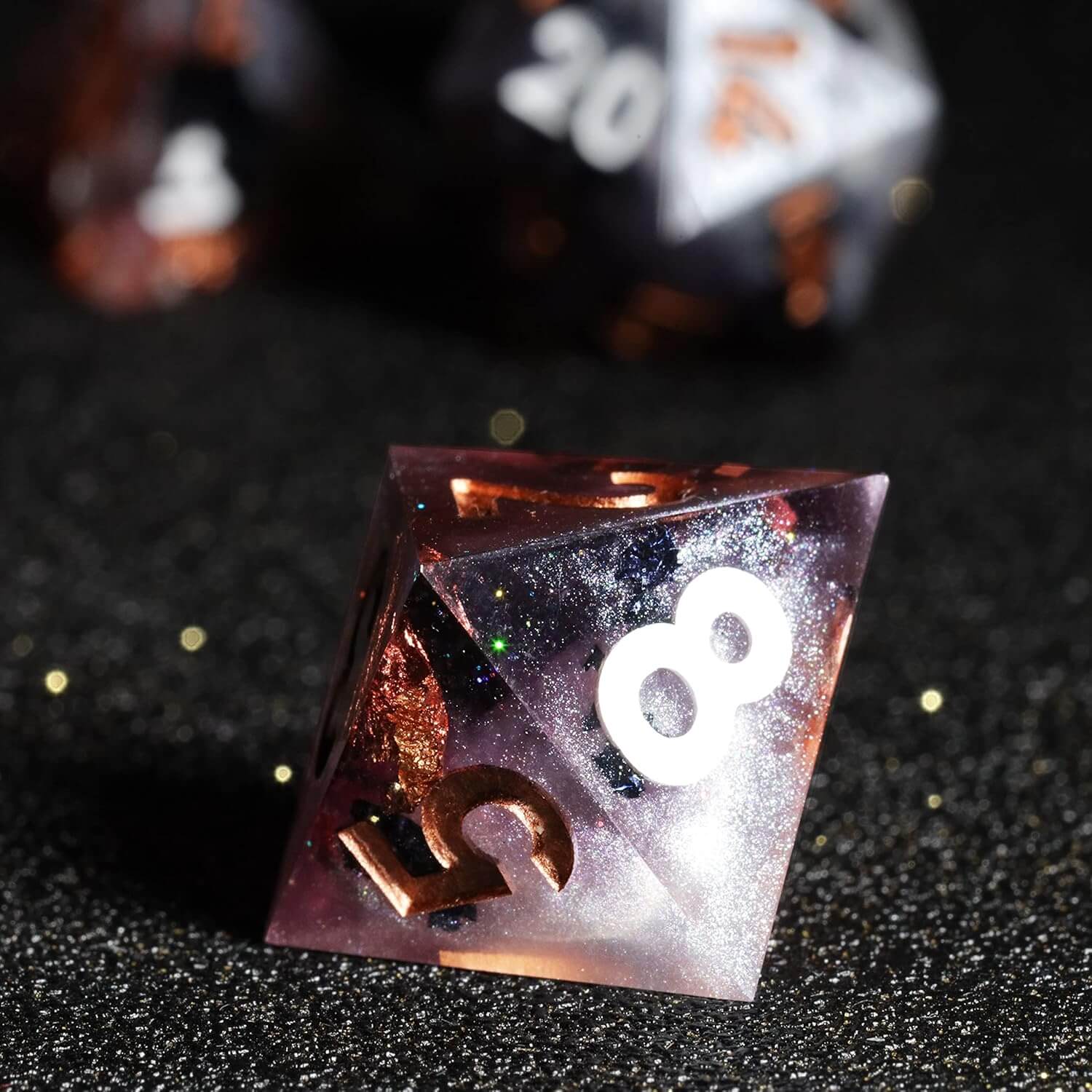 D&D 7-Piece Sharp Edge Icewind Ravine Polyhedral Resin Dice Set - Dice of Dragons