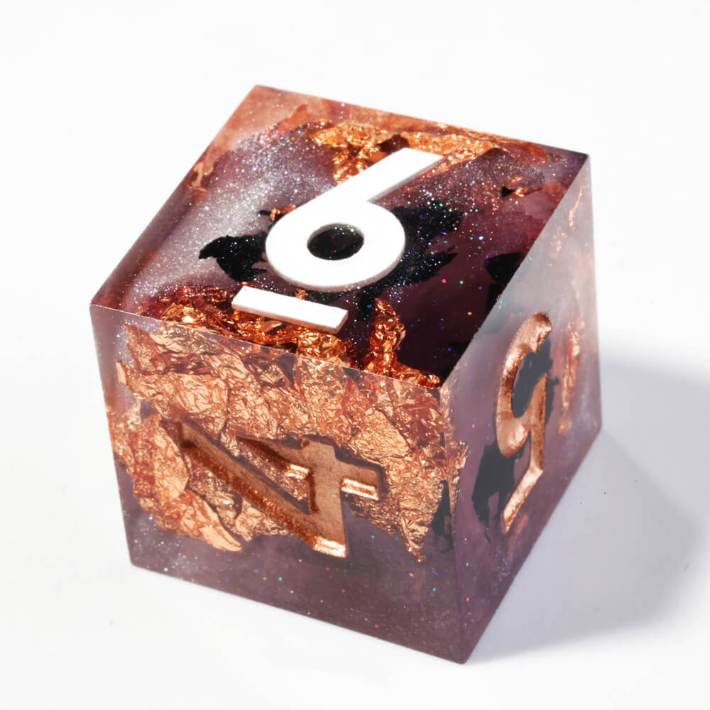 D&D 7-Piece Sharp Edge Icewind Ravine Polyhedral Resin Dice Set - Dice of Dragons