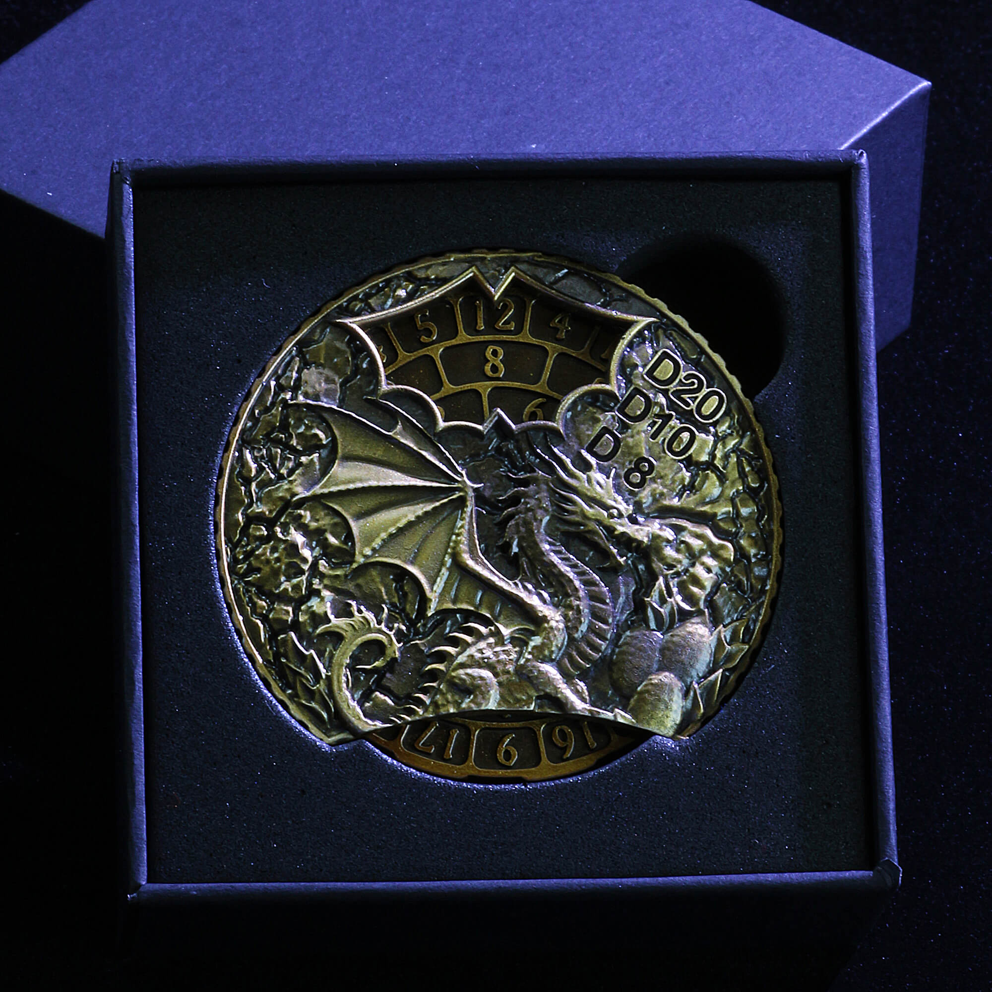 Dragon 7 in 1 Roulette Metal DND Dice Fidget Spinner Gyroid Dice - Dice of Dragons