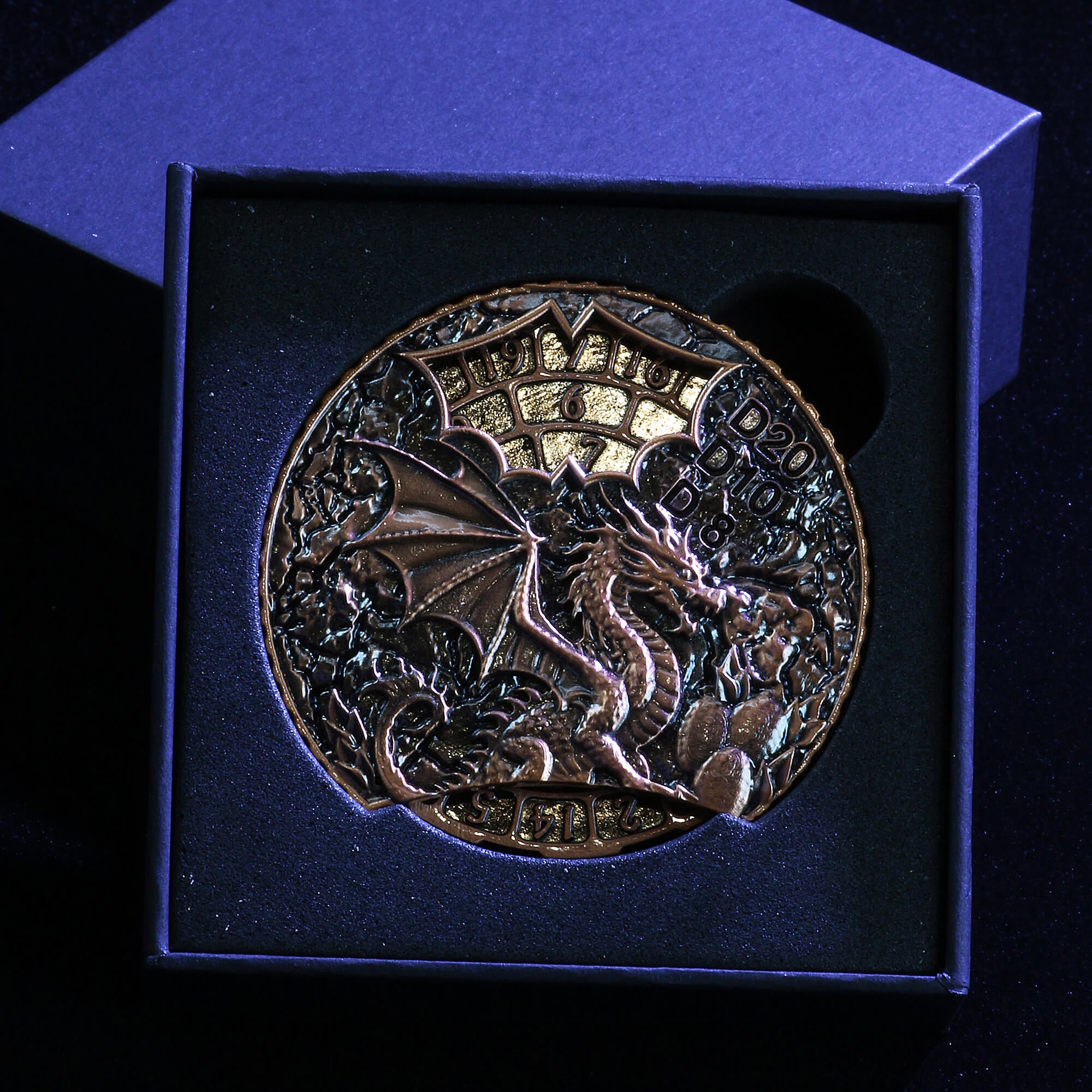 Dragon 7 in 1 Roulette Metal DND Dice Fidget Spinner Gyroid Dice - Dice of Dragons