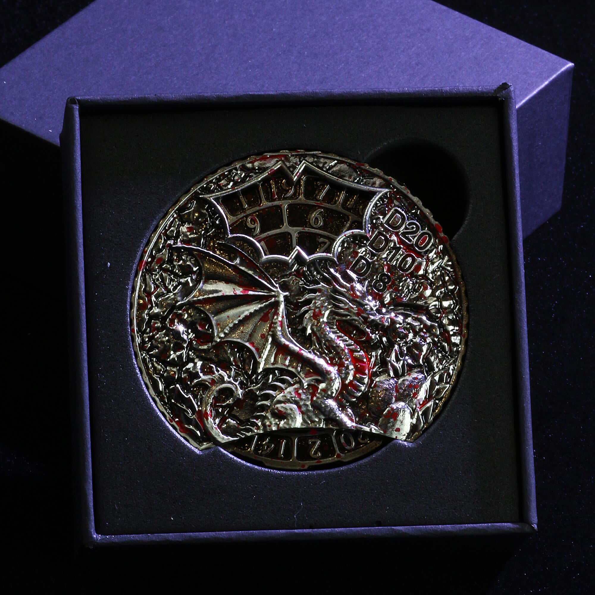 Dragon 7 in 1 Roulette Metal DND Dice Fidget Spinner Gyroid Dice - Dice of Dragons