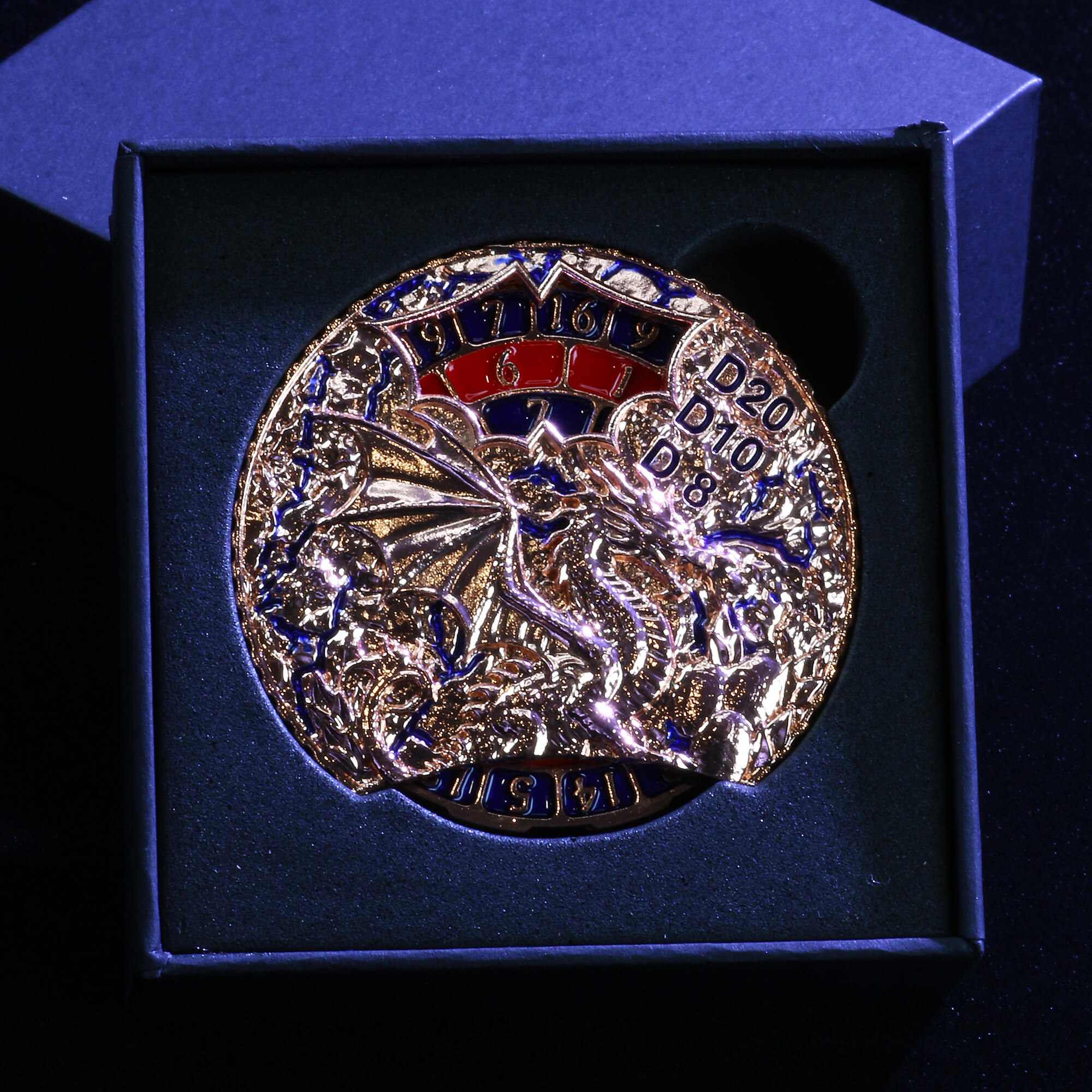 Dragon 7 in 1 Roulette Metal DND Dice Fidget Spinner Gyroid Dice - Dice of Dragons