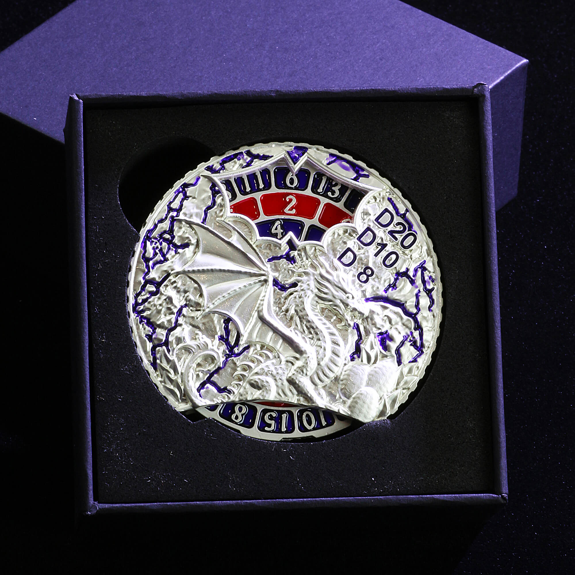 Dragon 7 in 1 Roulette Metal DND Dice Fidget Spinner Gyroid Dice - Dice of Dragons