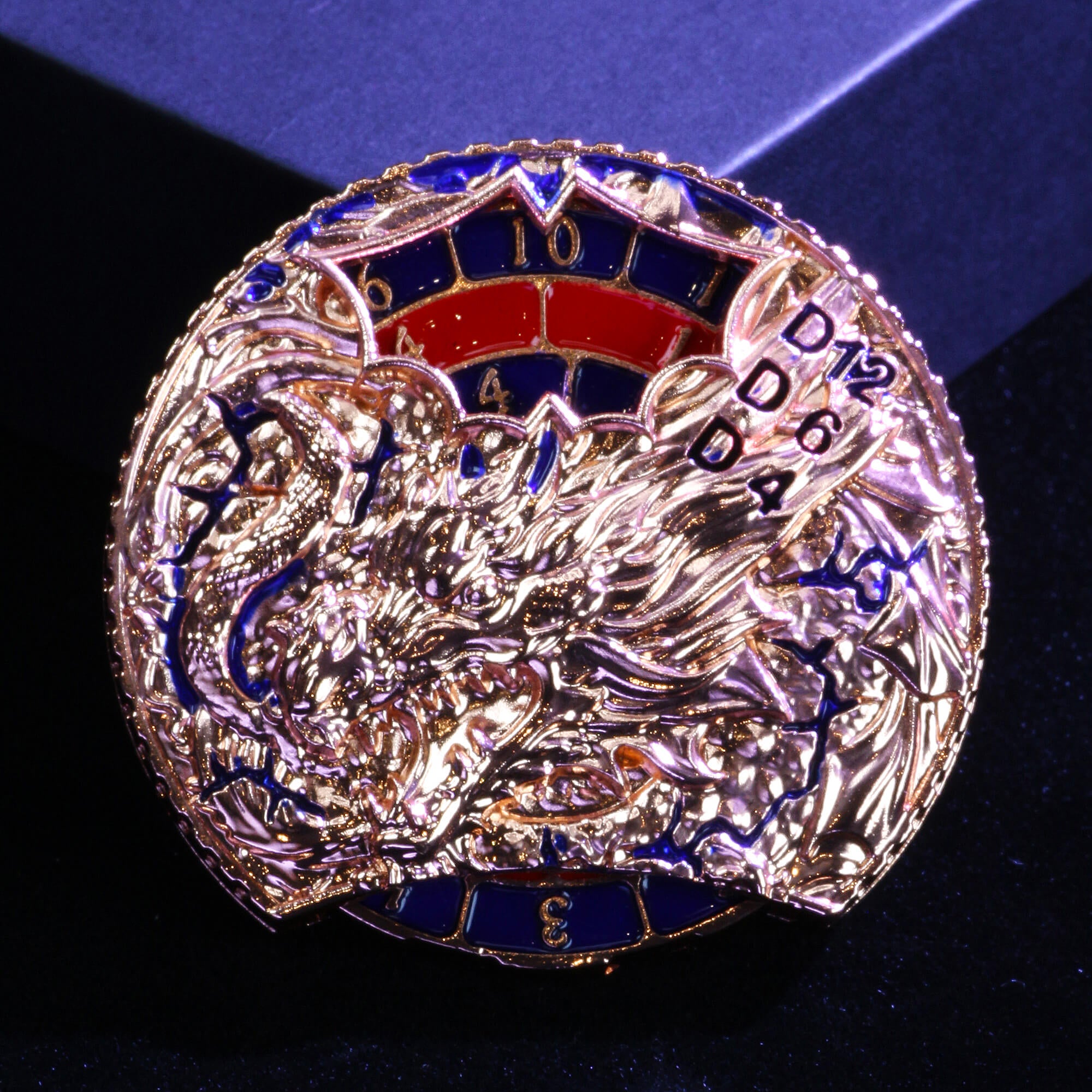 Dragon 7 in 1 Roulette Metal DND Dice Fidget Spinner Gyroid Dice - Dice of Dragons