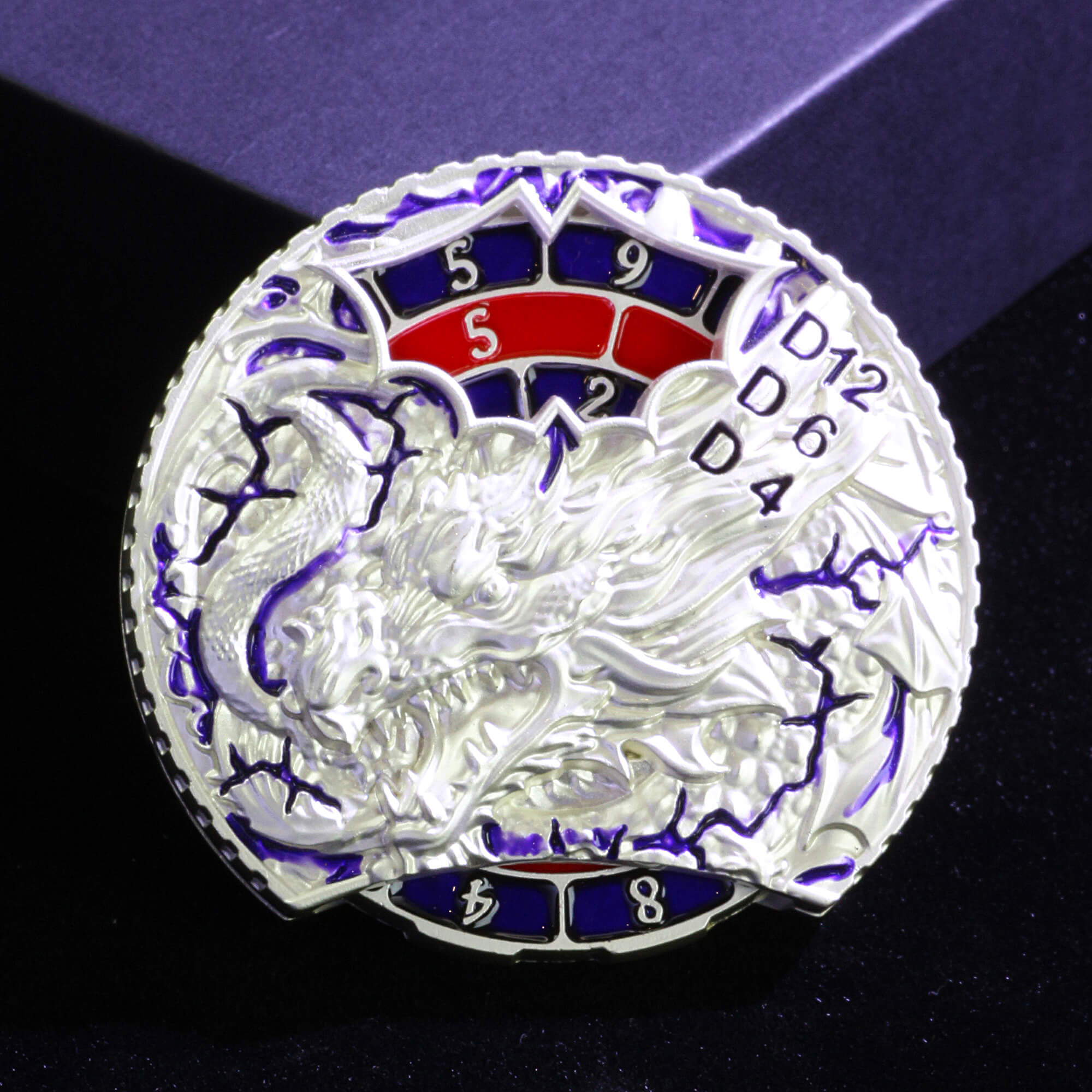 Dragon 7 in 1 Roulette Metal DND Dice Fidget Spinner Gyroid Dice - Dice of Dragons