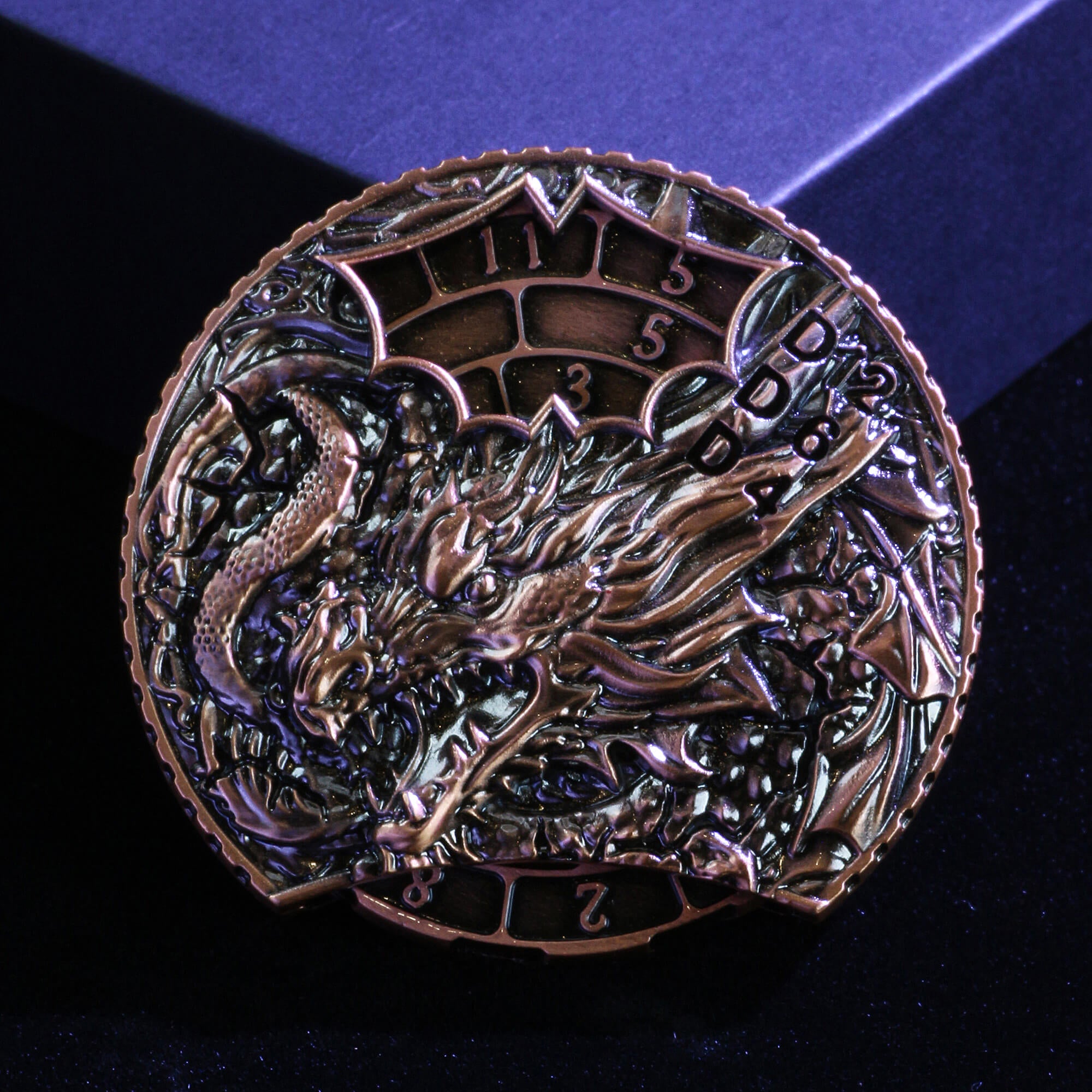 Dragon 7 in 1 Roulette Metal DND Dice Fidget Spinner Gyroid Dice - Dice of Dragons