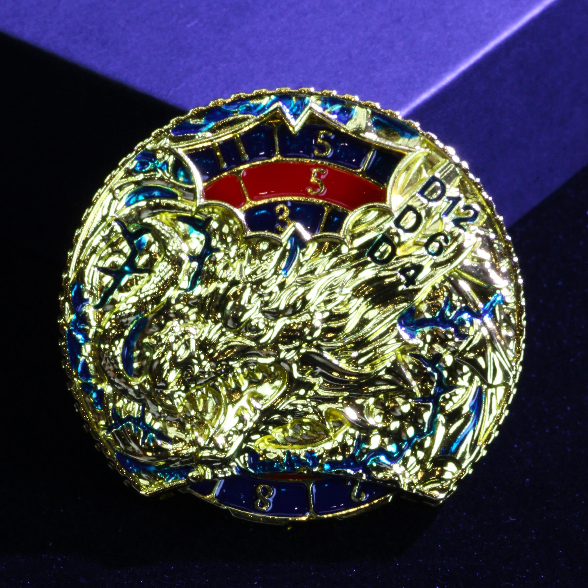 Dragon 7 in 1 Roulette Metal DND Dice Fidget Spinner Gyroid Dice - Dice of Dragons