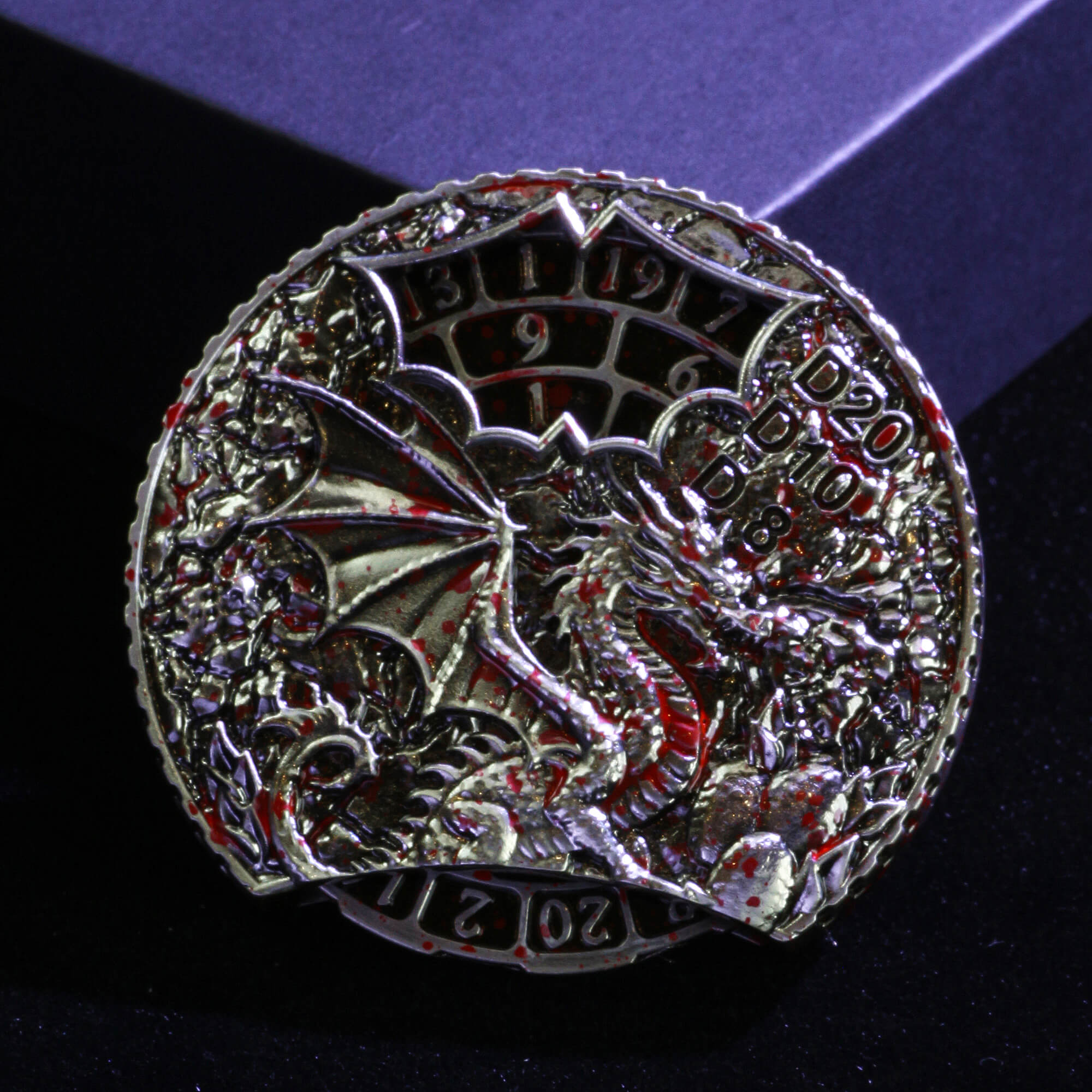 Dragon 7 in 1 Roulette Metal DND Dice Fidget Spinner Gyroid Dice - Dice of Dragons