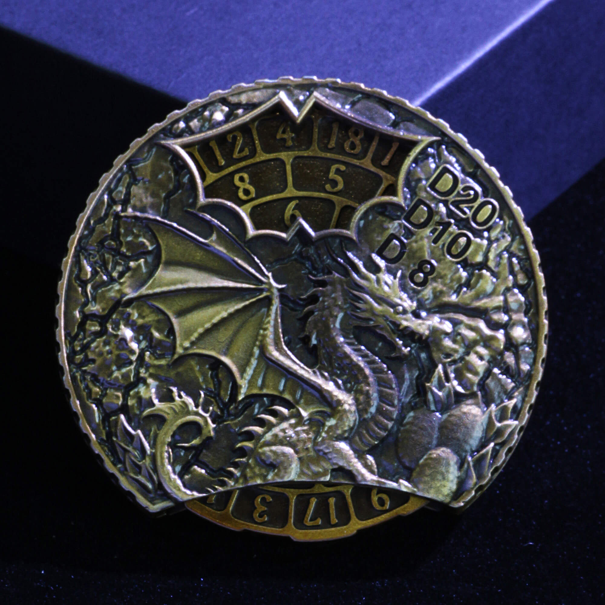 Dragon 7 in 1 Roulette Metal DND Dice Fidget Spinner Gyroid Dice - Dice of Dragons