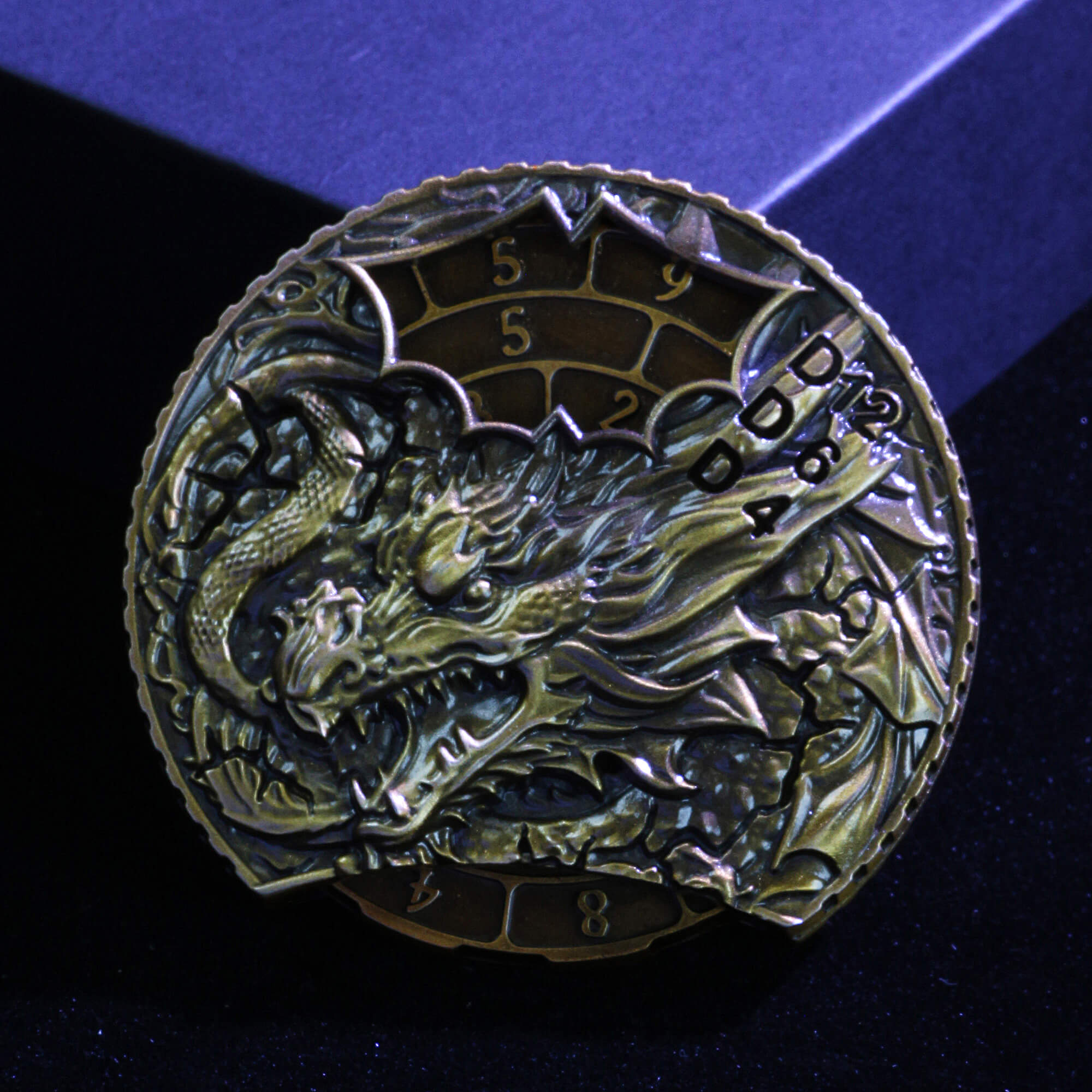 Dragon 7 in 1 Roulette Metal DND Dice Fidget Spinner Gyroid Dice - Dice of Dragons