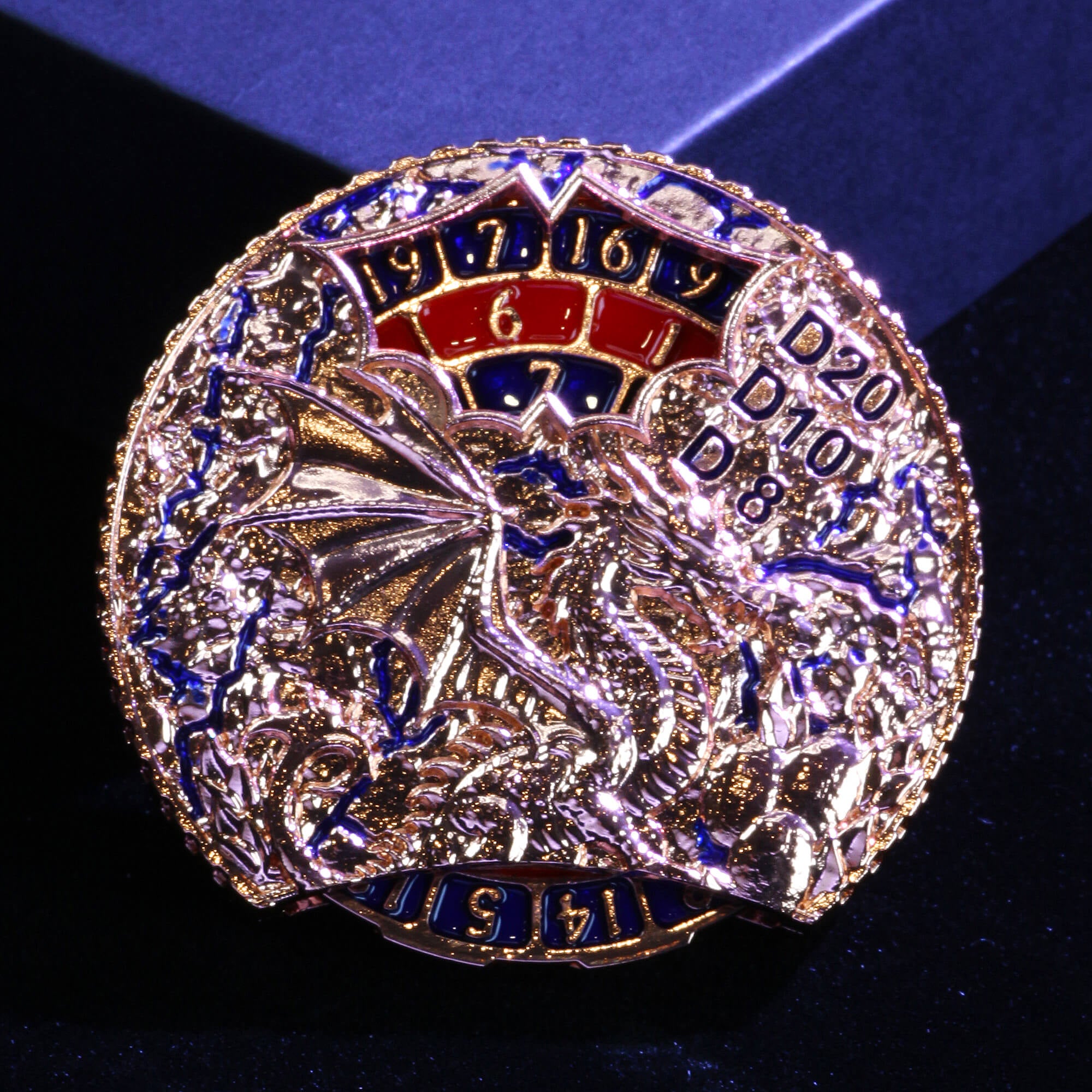 Dragon 7 in 1 Roulette Metal DND Dice Fidget Spinner Gyroid Dice - Dice of Dragons