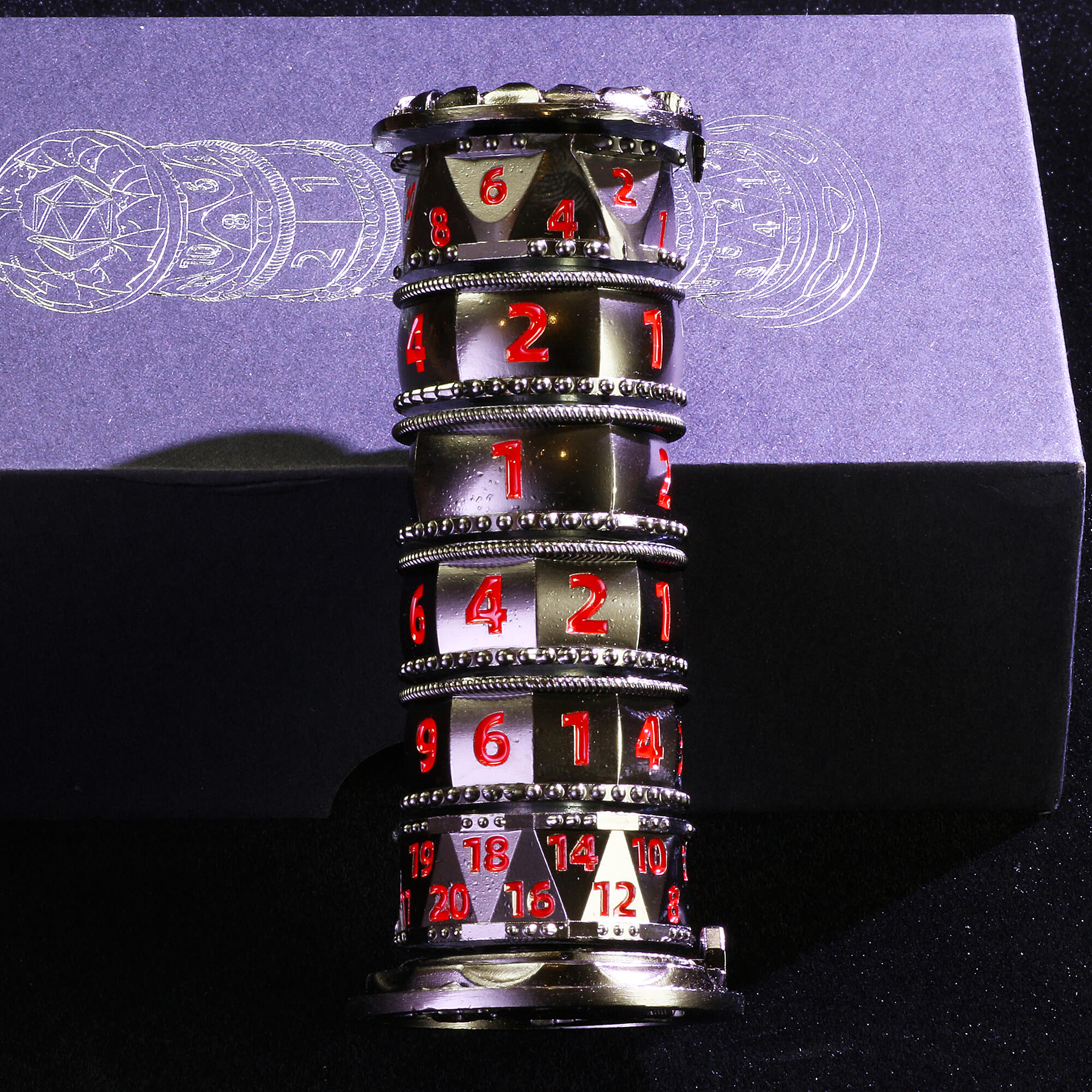 Dragon 7 in 1 Tower Spinning Metal Dice DnD - Dice of Dragons