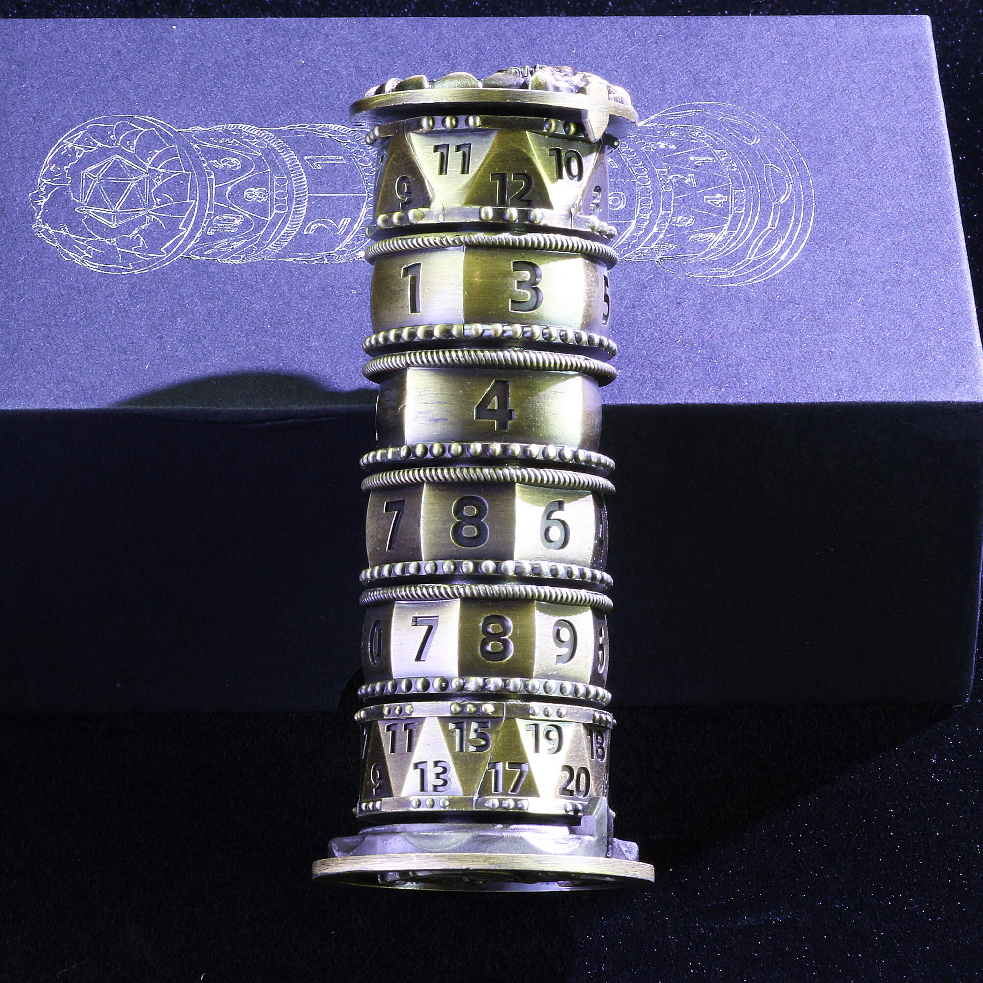 Dragon 7 in 1 Tower Spinning Metal Dice DnD - Dice of Dragons