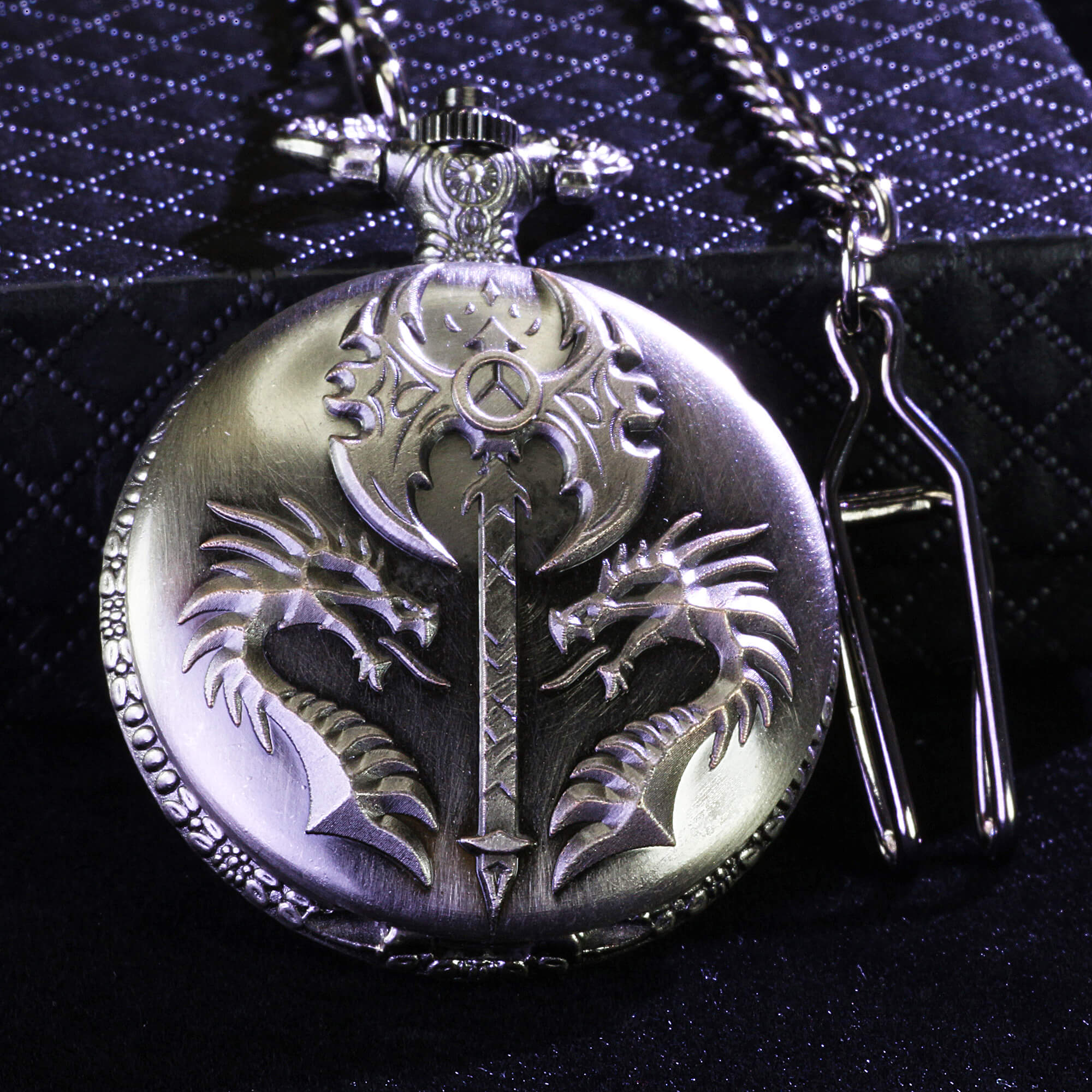 Dragon Axe Mini Polyhedral Metal D&D Dice Sets with Pocket Watch Shell Case - Dice of Dragons