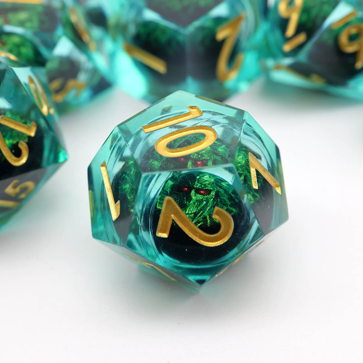 Dragon Eye DND 7-Piece Sharp Edge Dice Set - Dice of Dragons