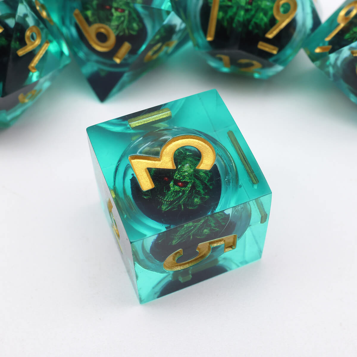 Dragon Eye DND 7-Piece Sharp Edge Dice Set - Dice of Dragons