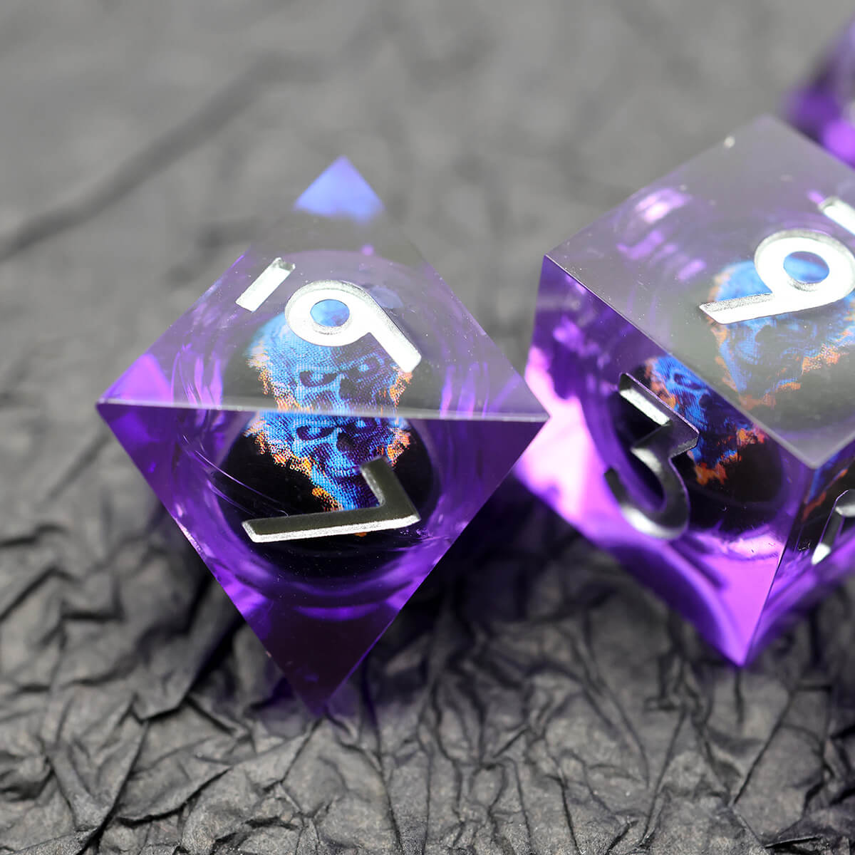 Dragon Eye Sharp Edge 7-Piece DND Dice Set - Dice of Dragons