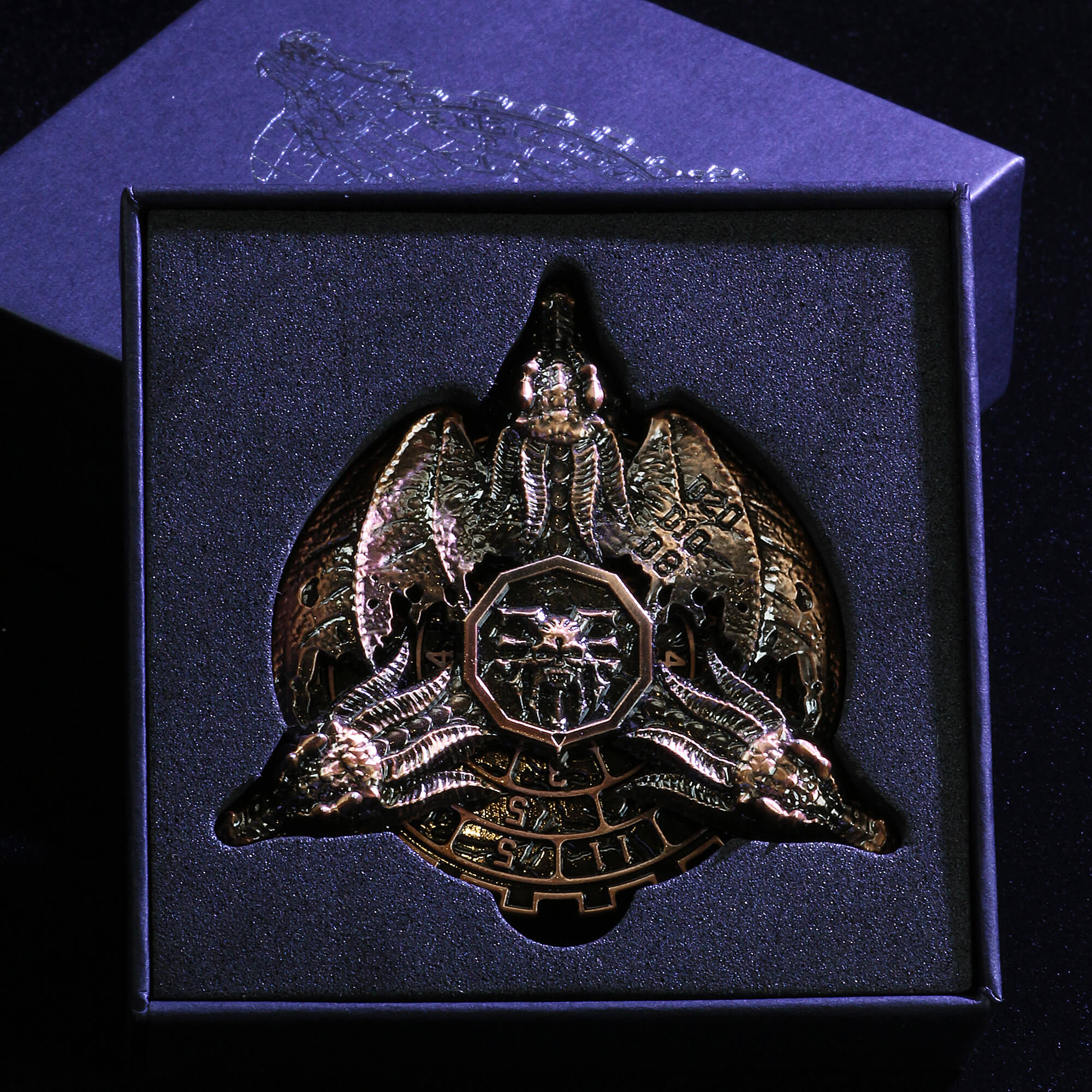 Dragon and Spider 7 in 1 Roulette Metal DND Dice Fidget Spinner Gyroid Dice - Dice of Dragons