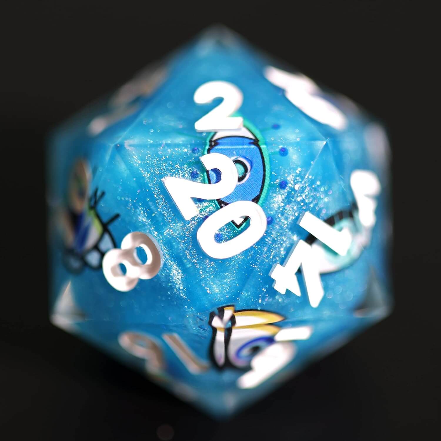 Eye of Truth Sharp Edge Polyhedral Resin 7-Piece D&D Dice Set - Dice of Dragons