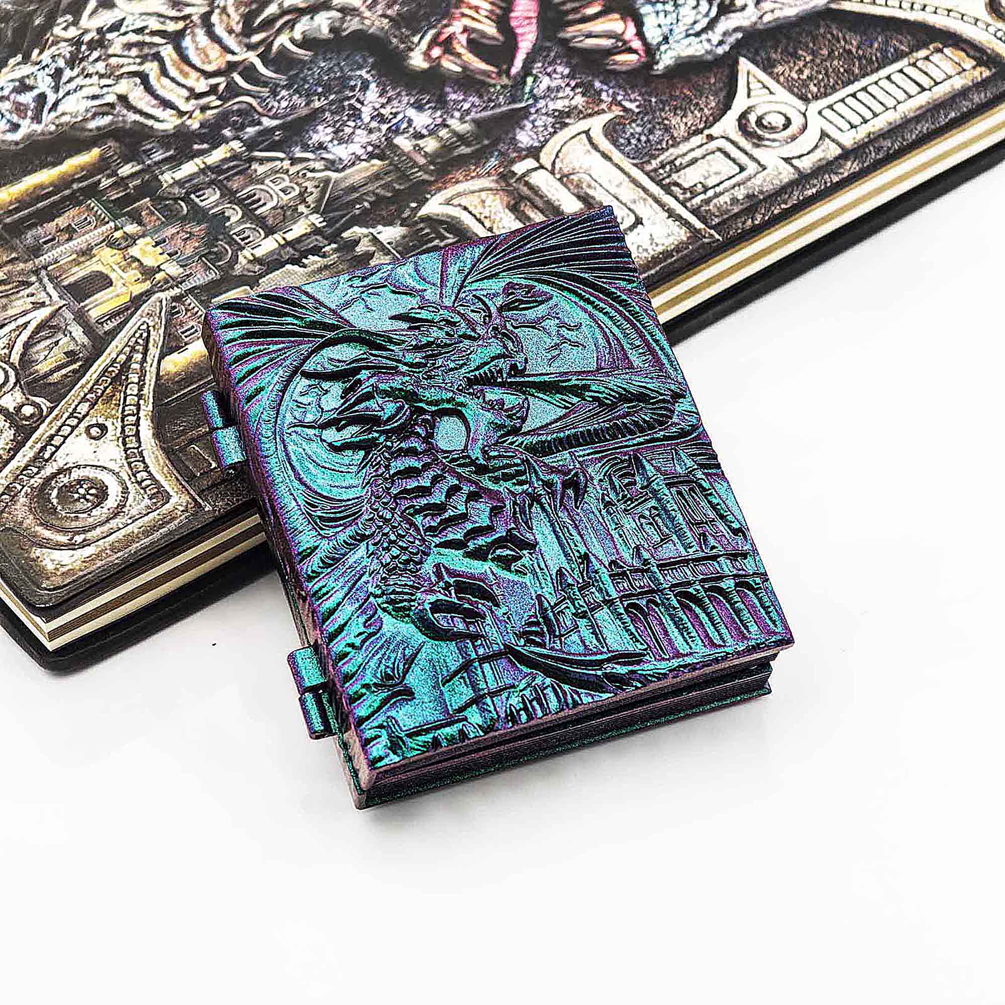 Flying Dragon 7 in 1 Rotating Roulette DND Metal Dice Magic Book Grimoire - Dice of Dragons