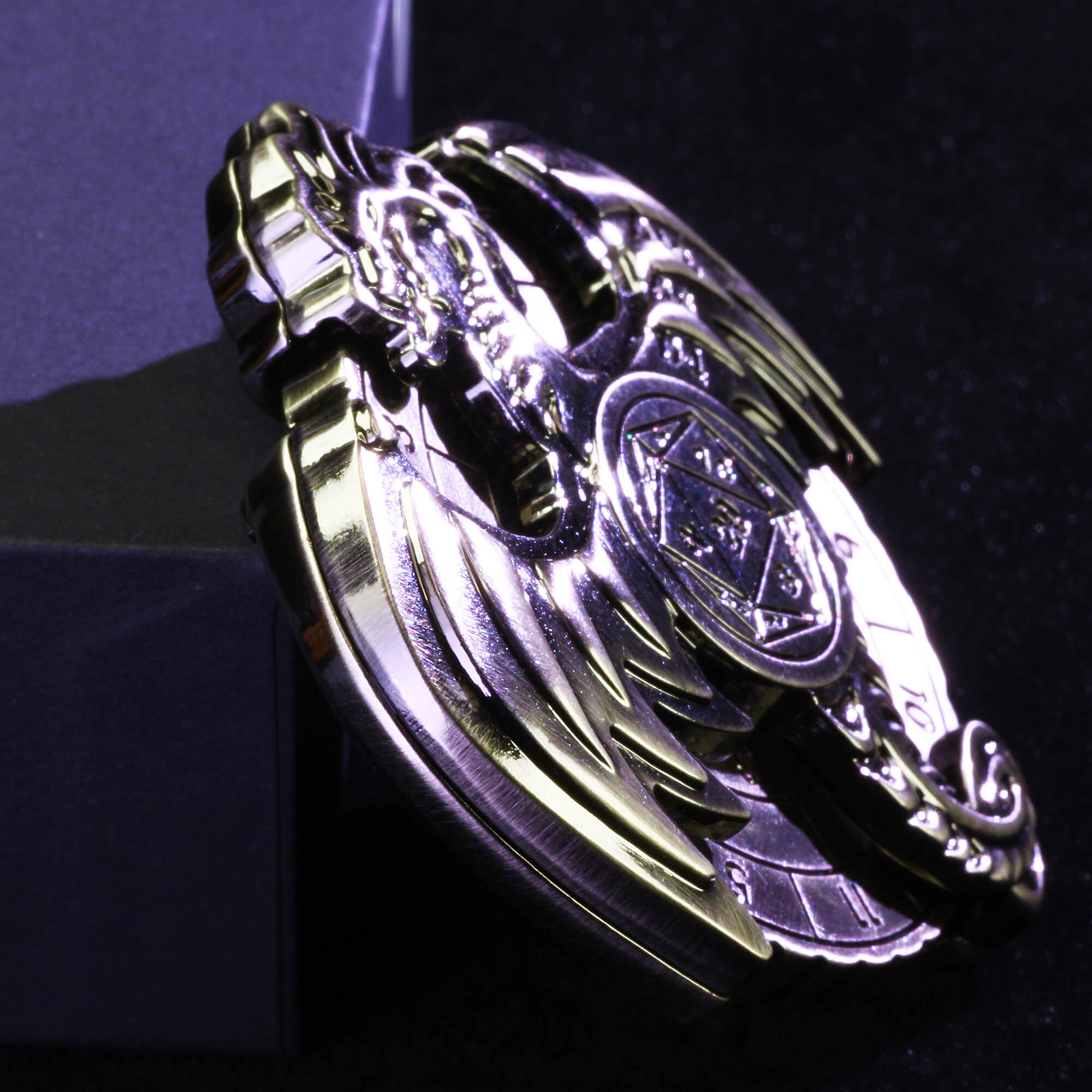 Flying Dragon 7 in 1 Roulette Metal DND Dice Fidget Spinner Gyroid Dice - Dice of Dragons