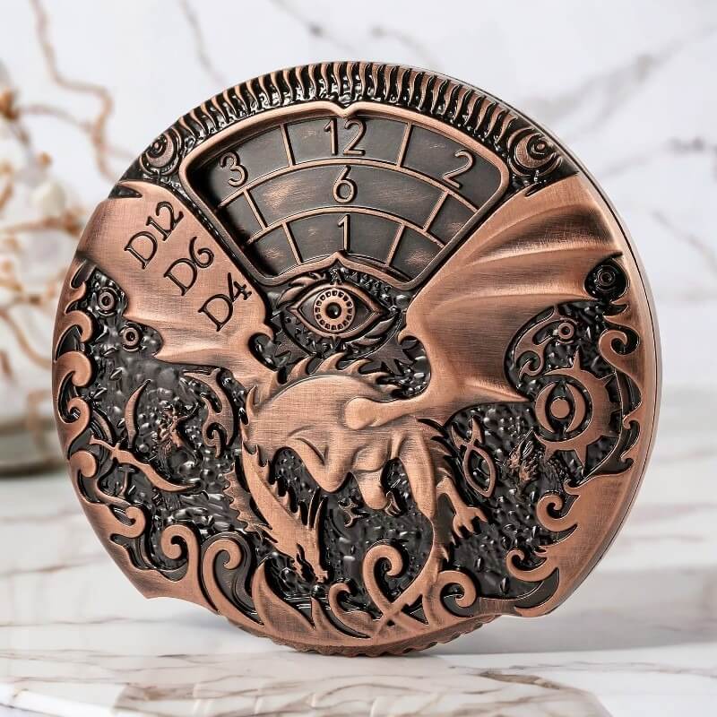 Flying Dragon Roulette Metal DND Dice Fidget Spinner Gyroid Dice - Dice of Dragons