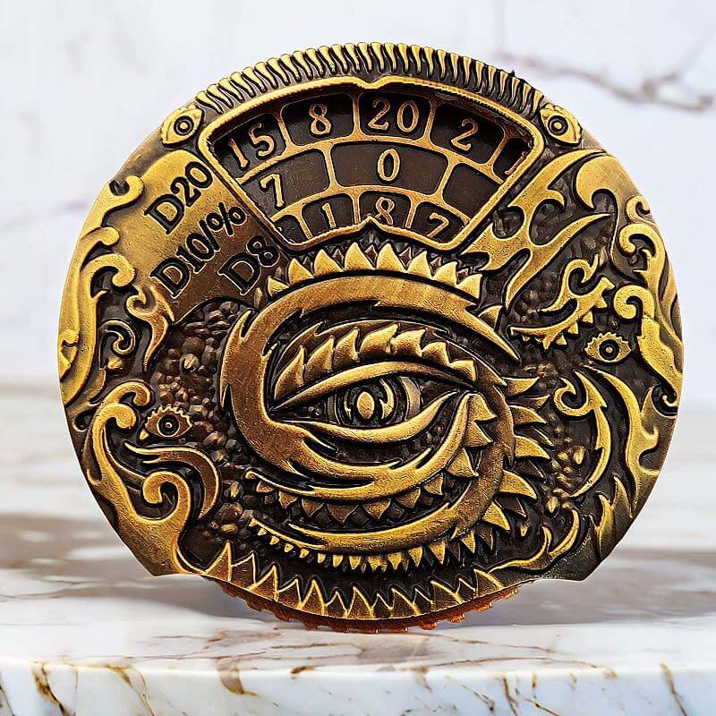 Flying Dragon Roulette Metal DND Dice Fidget Spinner Gyroid Dice - Dice of Dragons