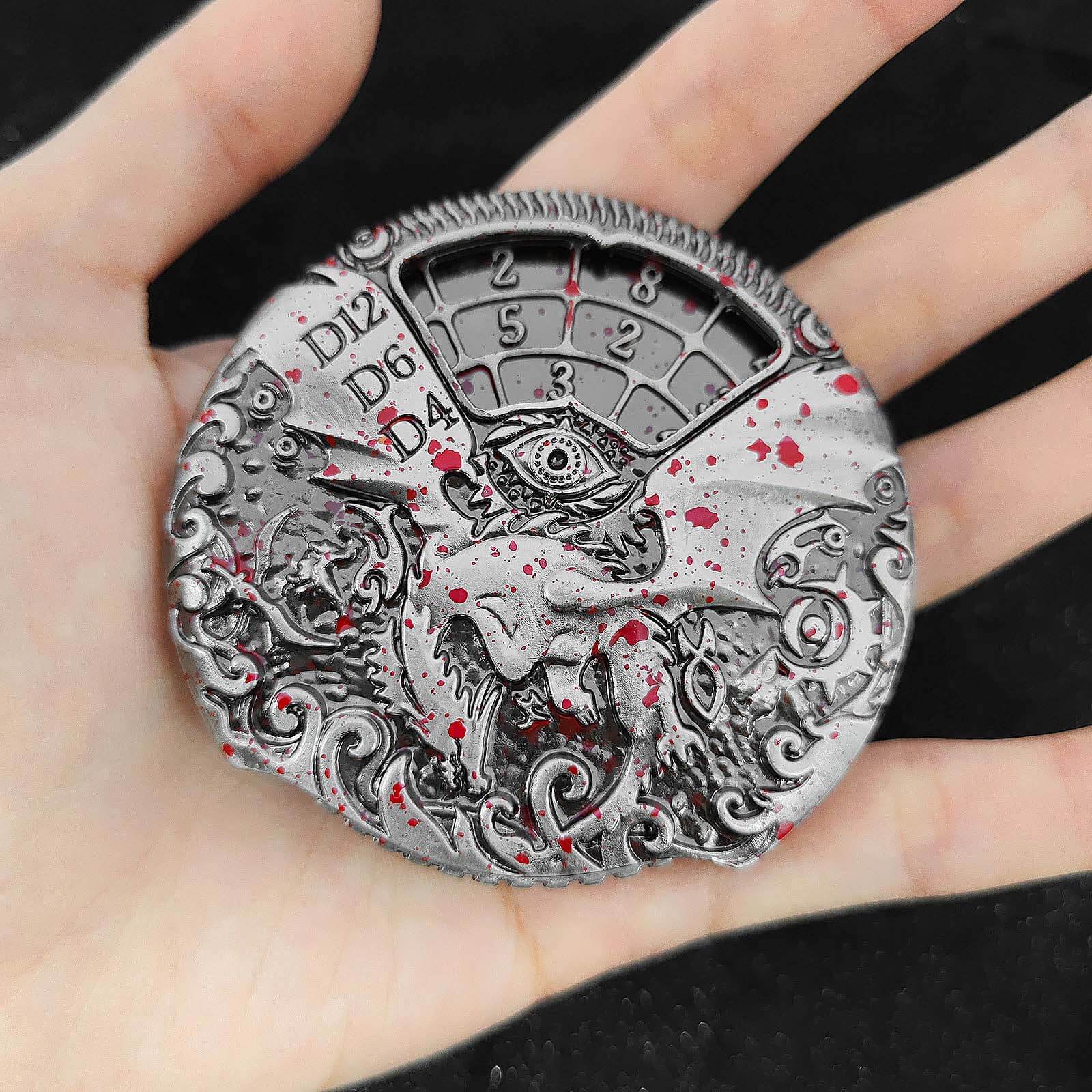 Flying Dragon Roulette Metal DND Dice Fidget Spinner Gyroid Dice - Dice of Dragons