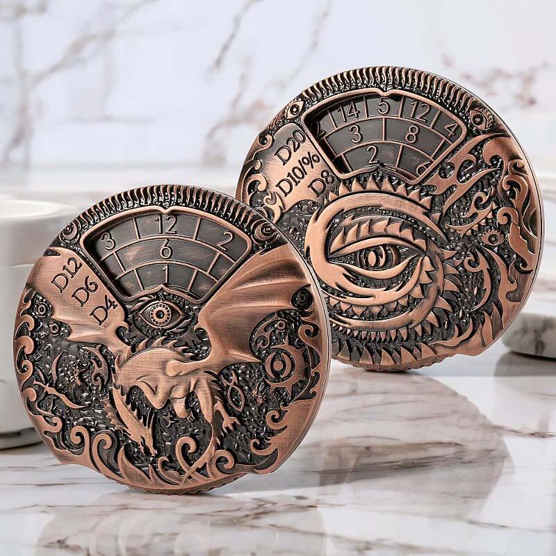 Flying Dragon Roulette Metal DND Dice Fidget Spinner Gyroid Dice - Dice of Dragons