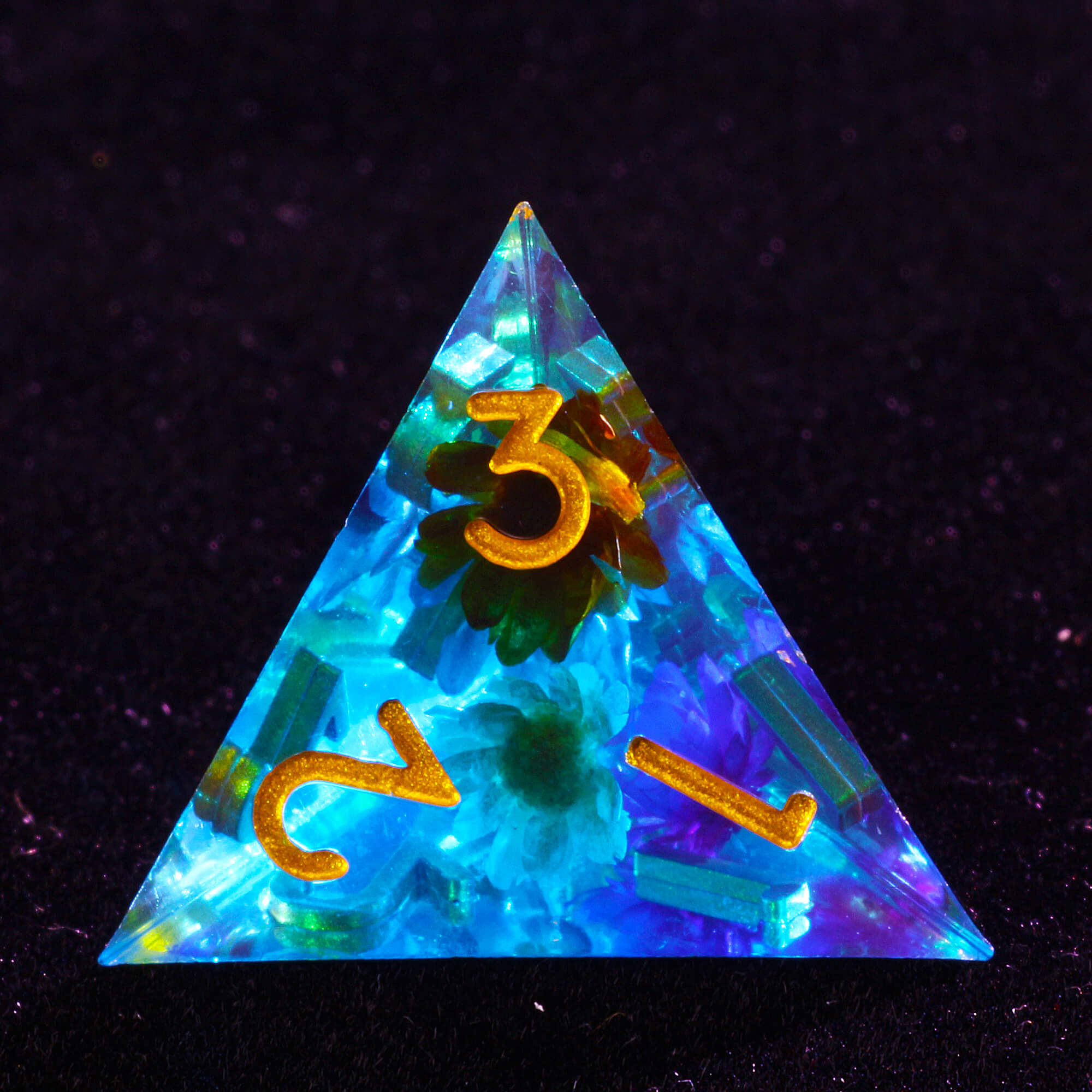 Gaming 7 Polyhedral Resin D&D Dice Sets Flower - Dice of Dragons
