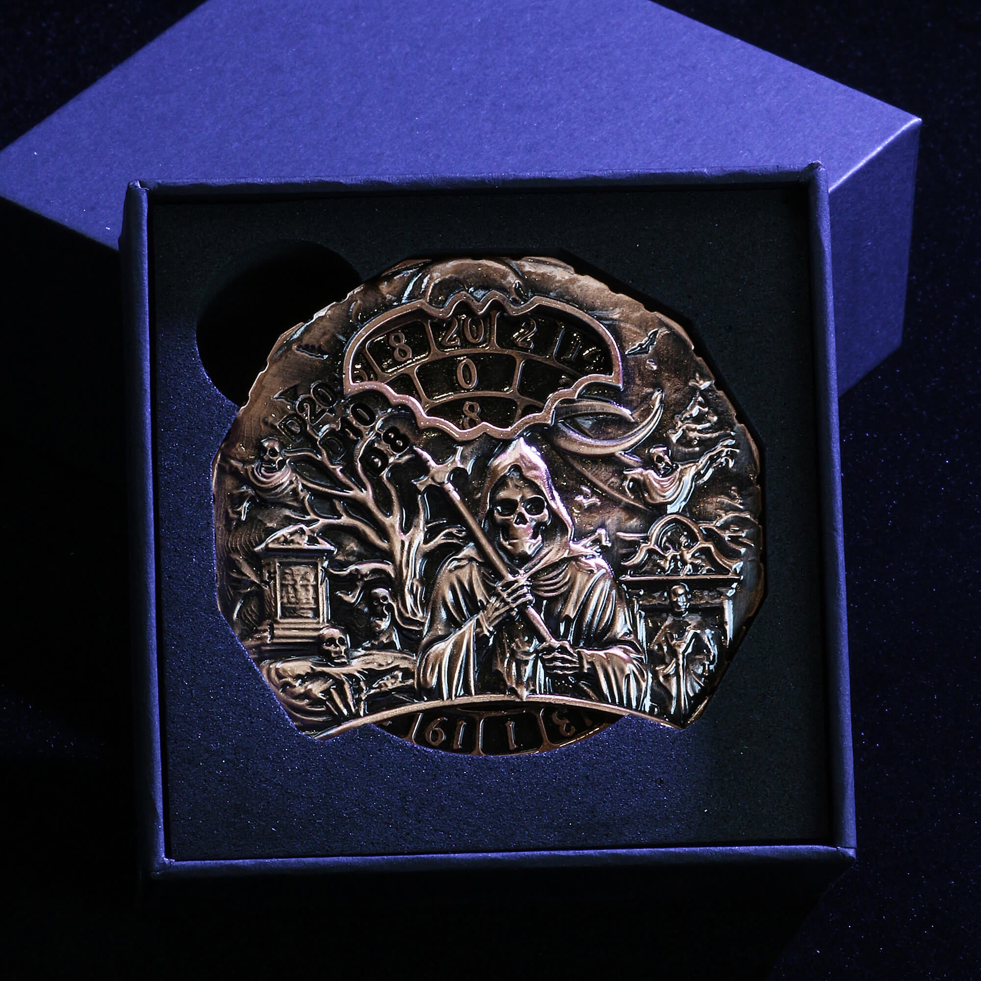 Ghost 7 in 1 Roulette Metal DND Dice Fidget Spinner Gyroid Dice - Dice of Dragons