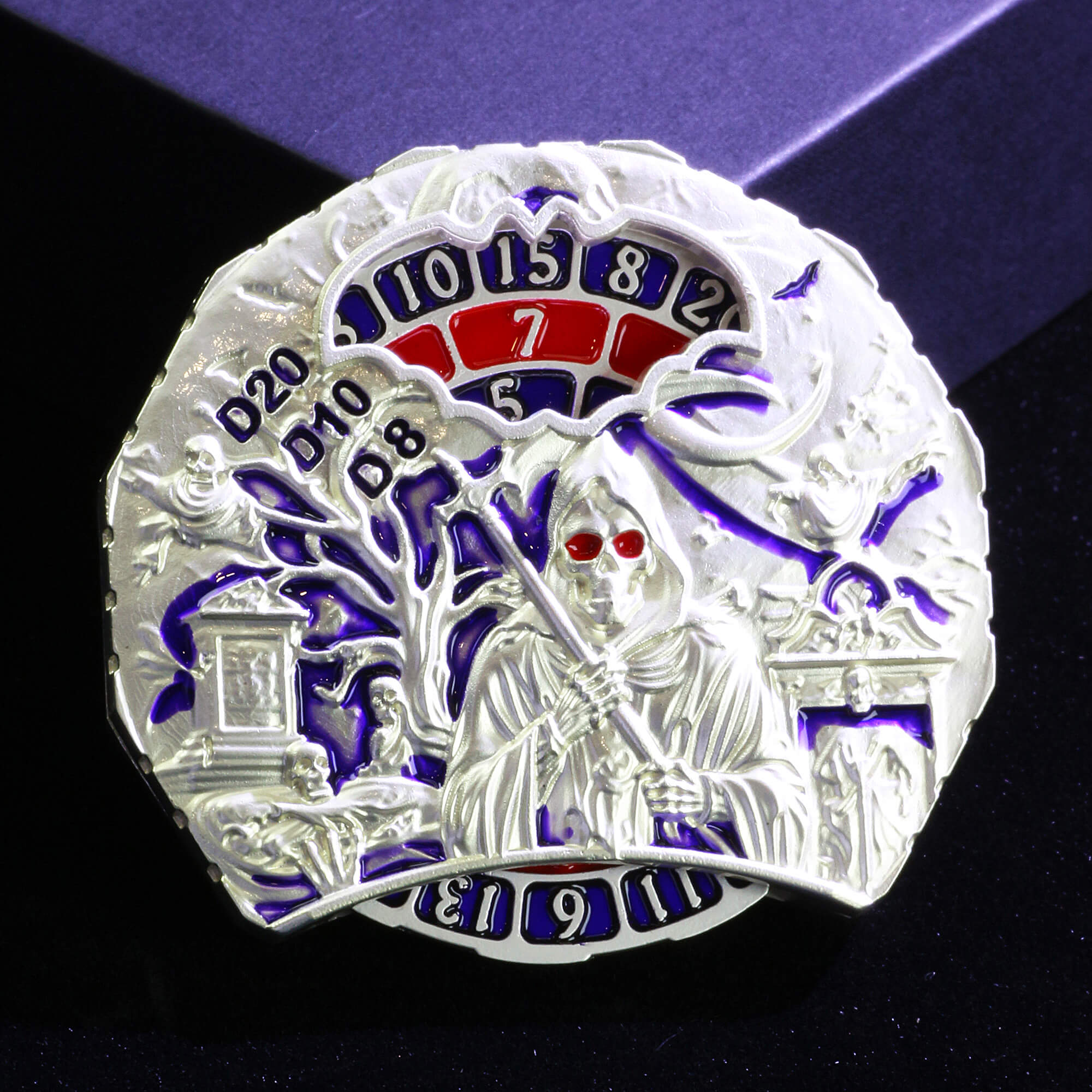 Ghost 7 in 1 Roulette Metal DND Dice Fidget Spinner Gyroid Dice - Dice of Dragons