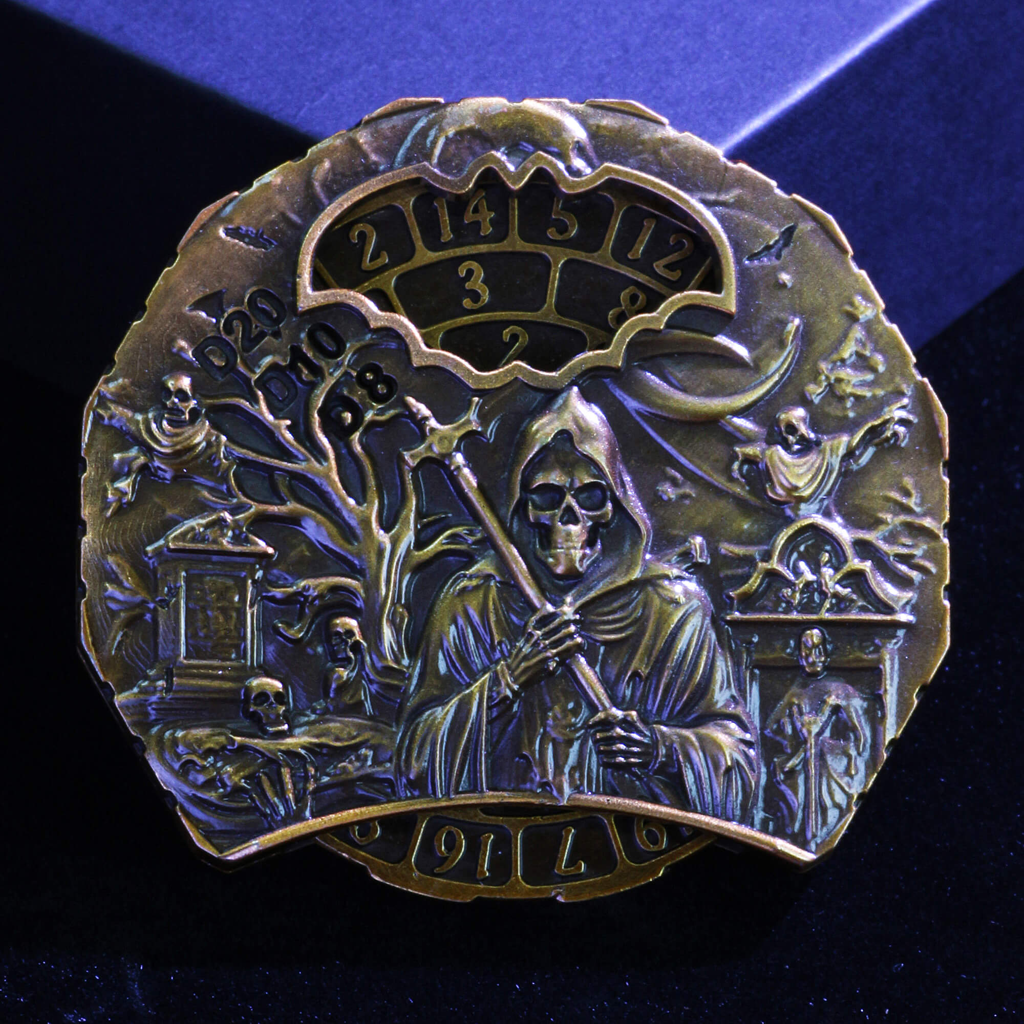 Ghost 7 in 1 Roulette Metal DND Dice Fidget Spinner Gyroid Dice - Dice of Dragons