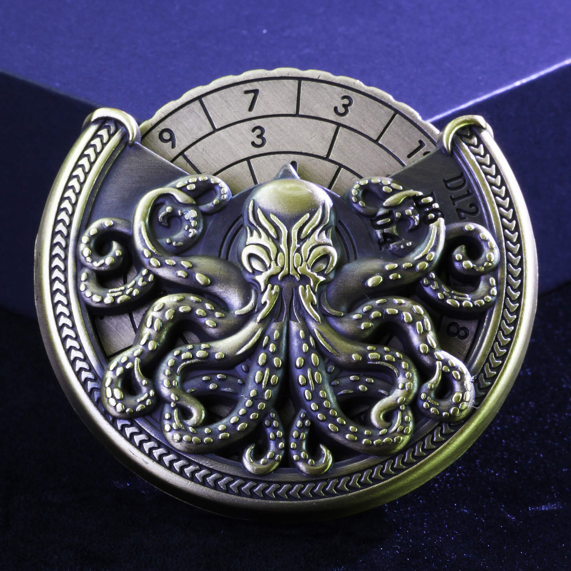 Hollow Octopus 7 in 1 Roulette Metal DND Dice Fidget Spinner Gyroid Dice - Dice of Dragons