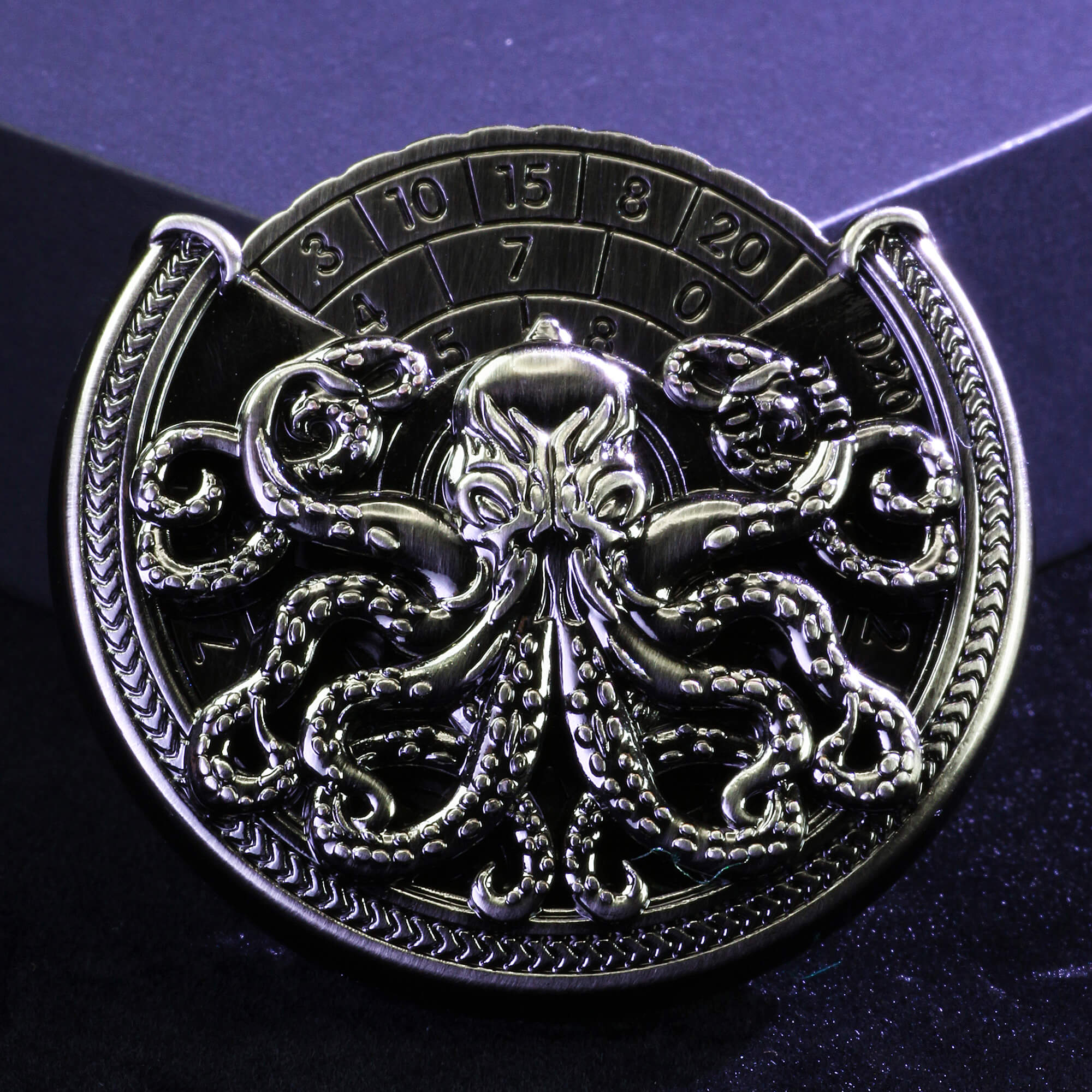 Hollow Octopus 7 in 1 Roulette Metal DND Dice Fidget Spinner Gyroid Dice - Dice of Dragons