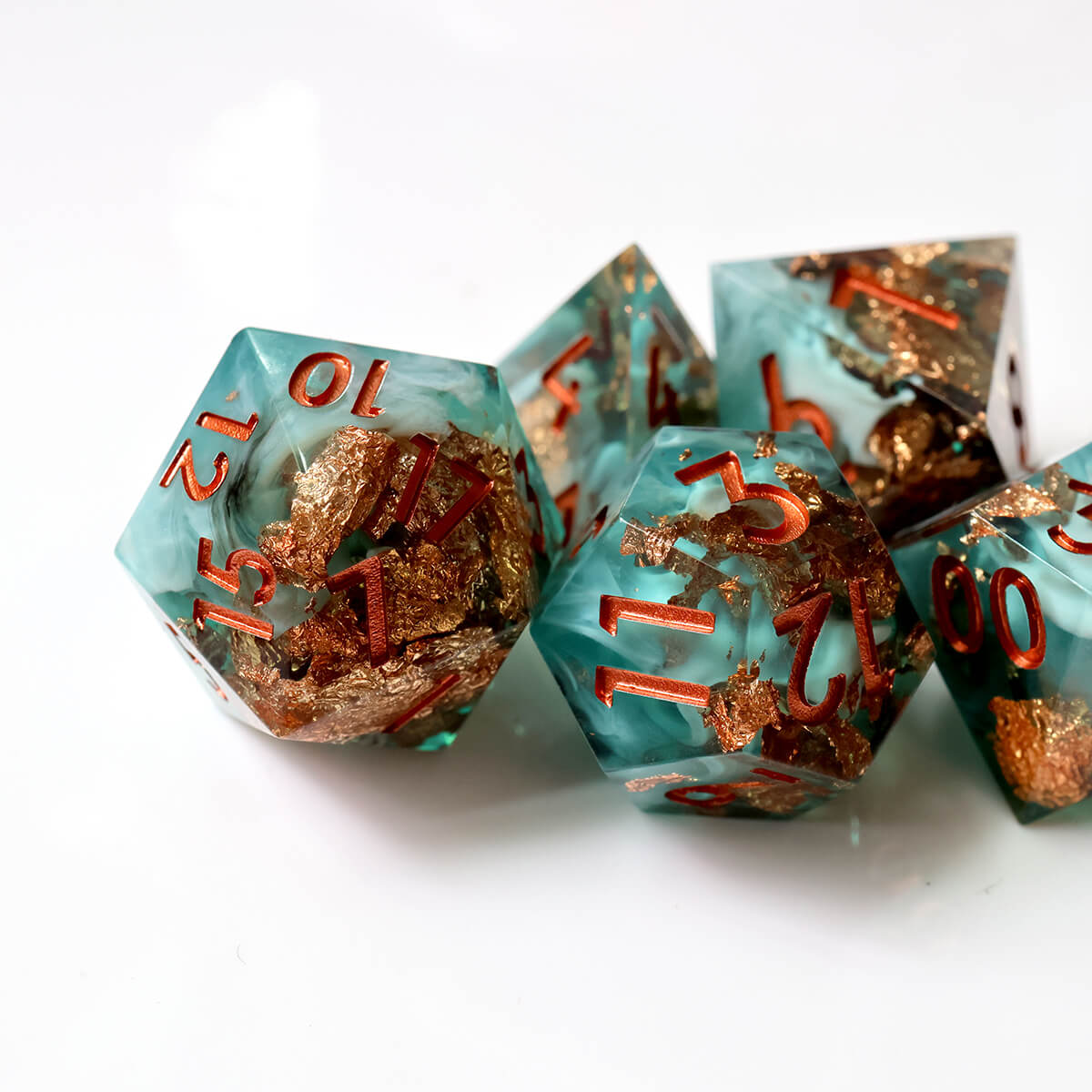 Moonlit Shadow DND Dice Set 7-Piece Sharp Edge - Dice of Dragons