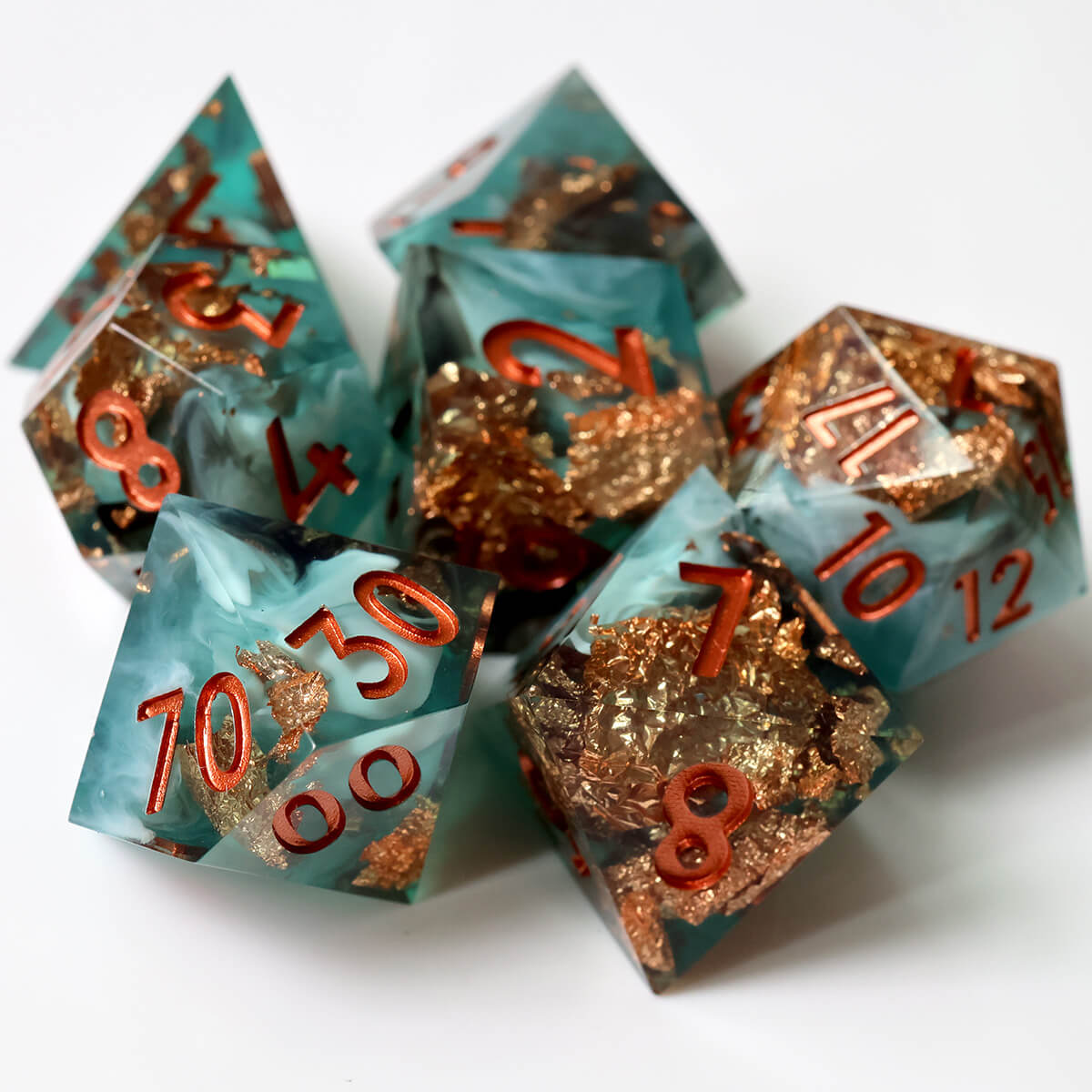 Moonlit Shadow DND Dice Set 7-Piece Sharp Edge - Dice of Dragons