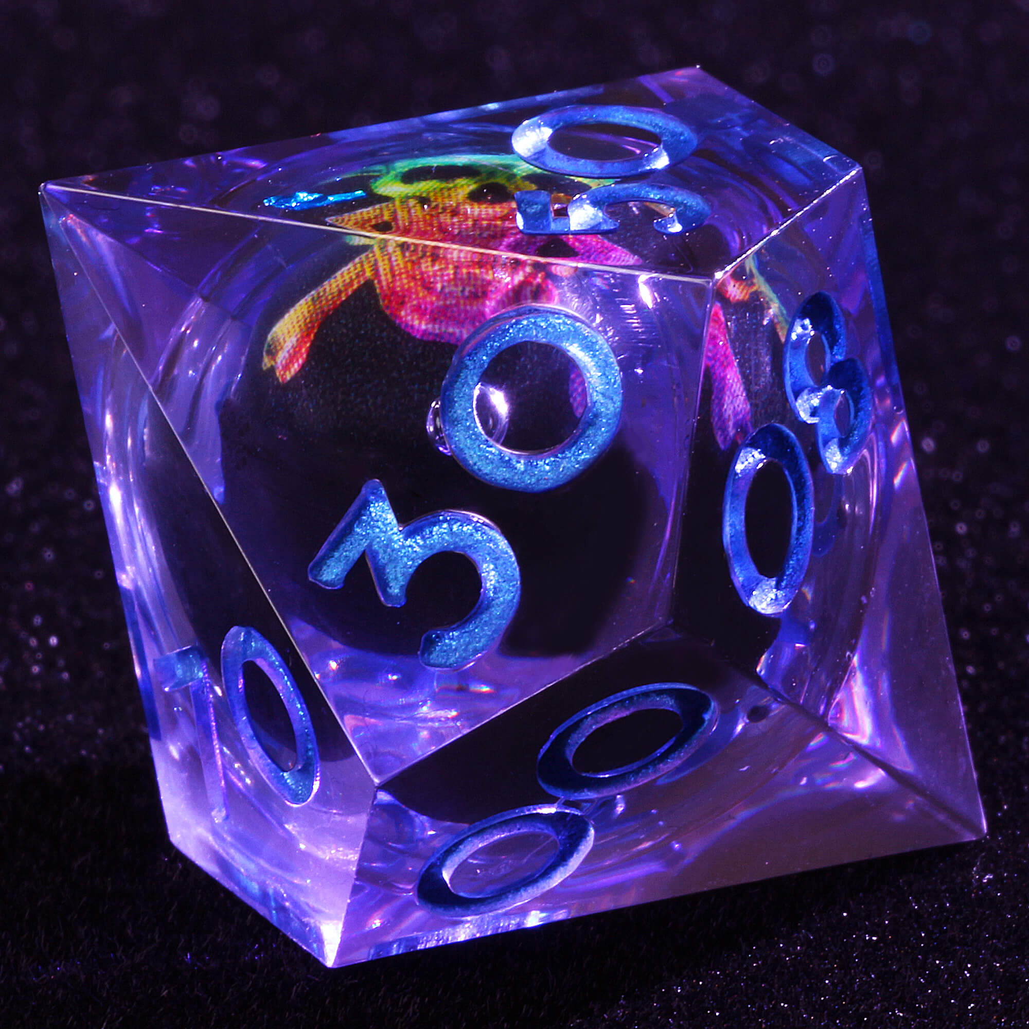 Polyhedral Cool Colored Skull Liquid Core DD Dice Sets - Dice of Dragons