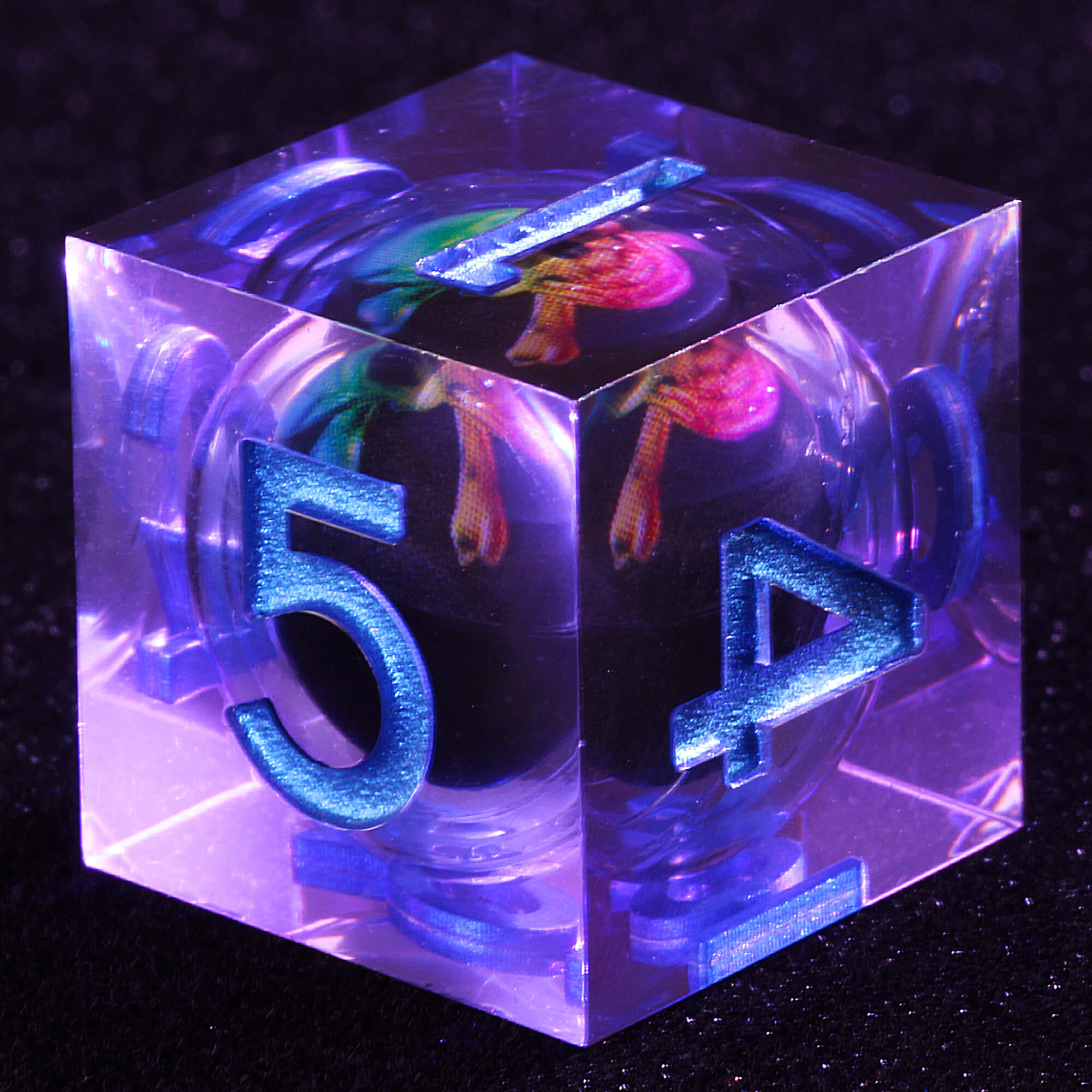 Polyhedral Cool Colored Skull Liquid Core DD Dice Sets - Dice of Dragons