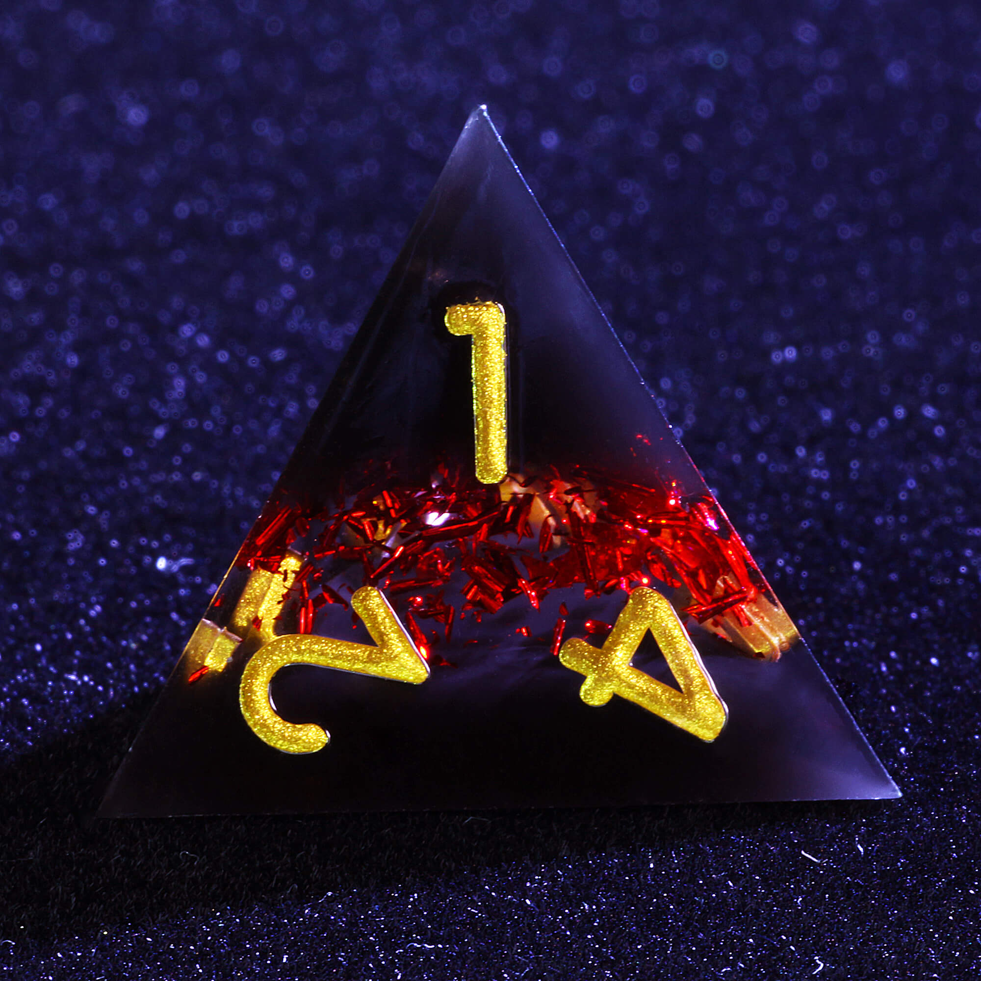 Polyhedral Cool Dice Set DD Red Glitter - Dice of Dragons