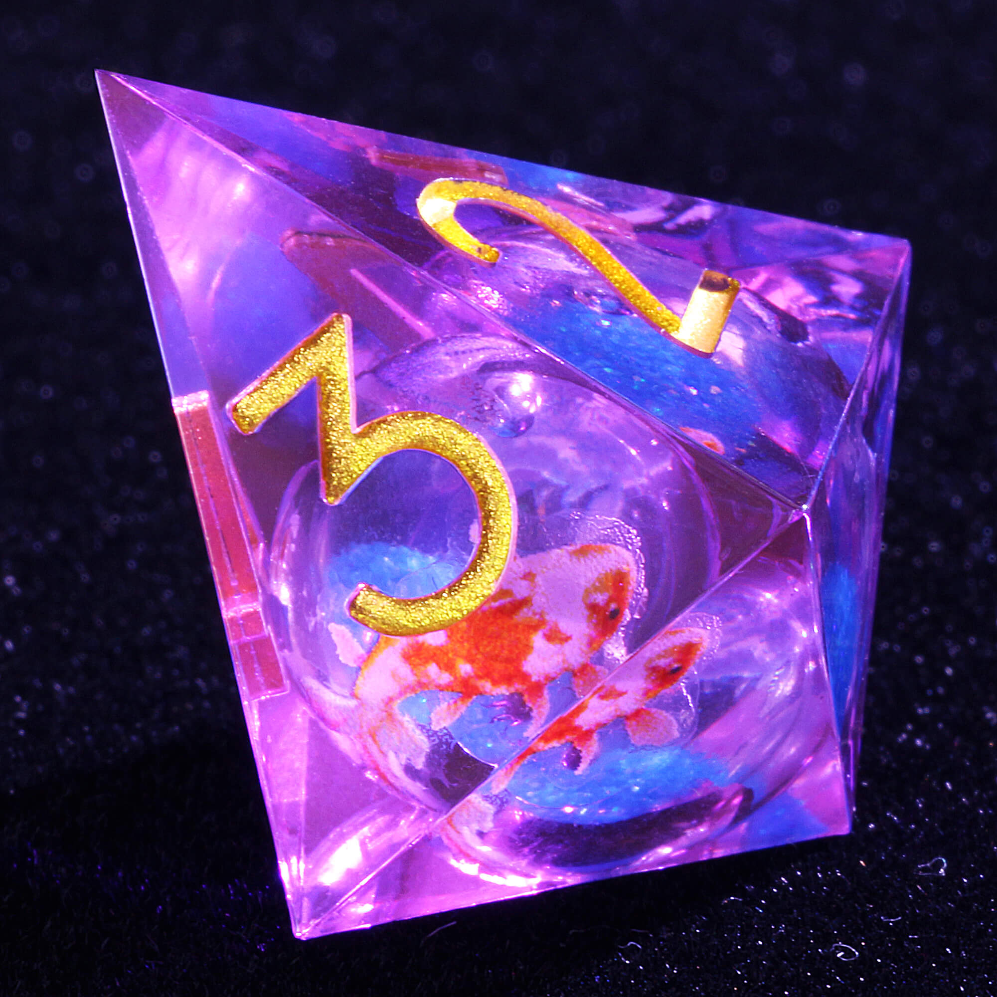 Polyhedral Cool Fish Liquid Core Dice Sets D and D - Dice of Dragons