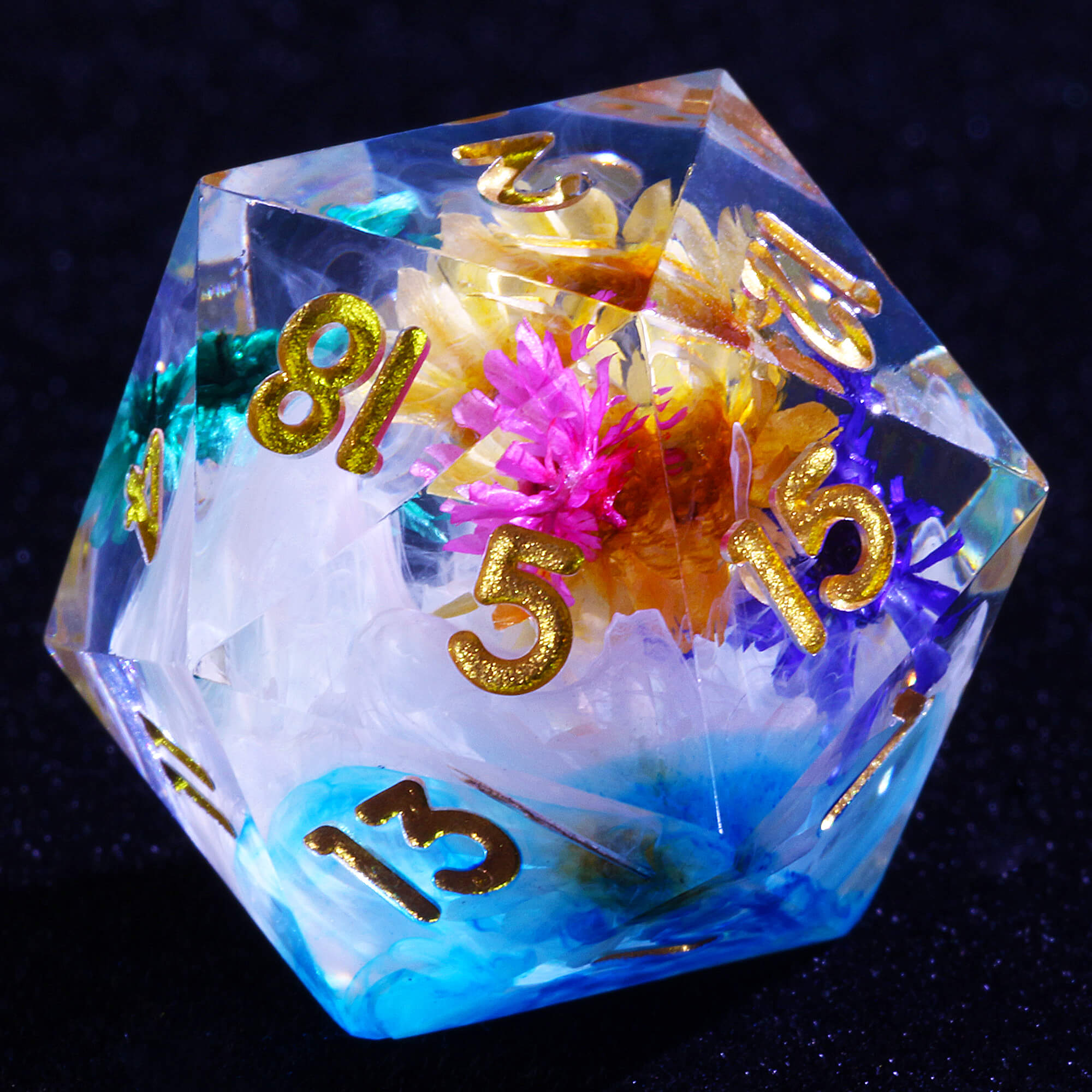 Polyhedral Cool Flower Dice Sets DD - Dice of Dragons